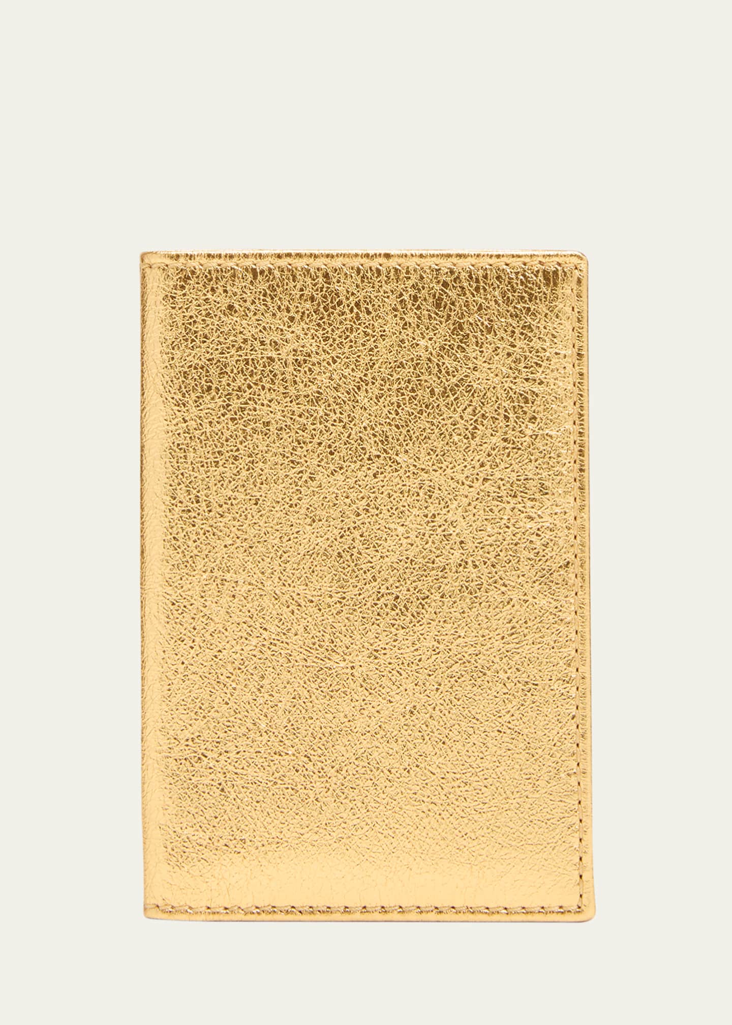 Comme des Garcons Men s Metallic Leather Passport Holder