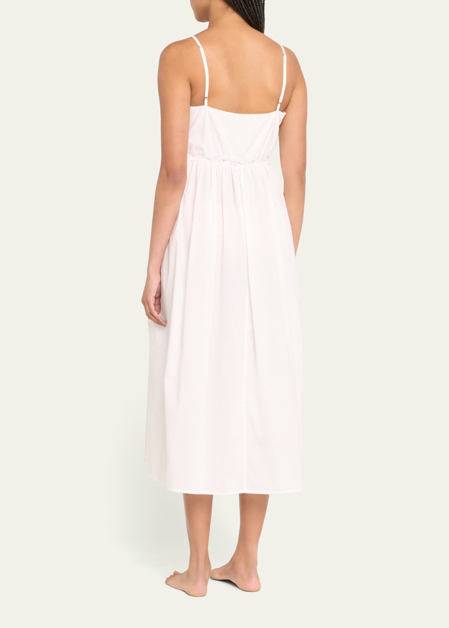 Pour Les Femmes Embroidered Lace-Trim Cotton Nightgown Image 3 of 4