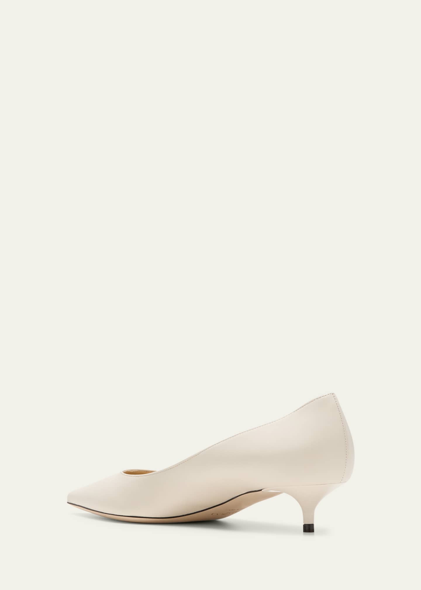 Jimmy Choo Amelia Leather Kitten Heel Pumps