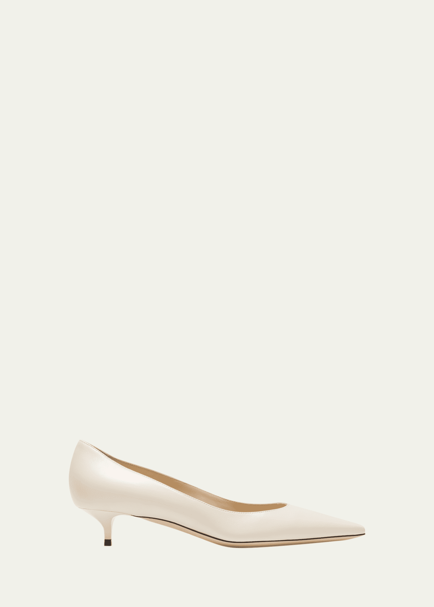 Jimmy Choo Amelia Leather Kitten Heel Pumps