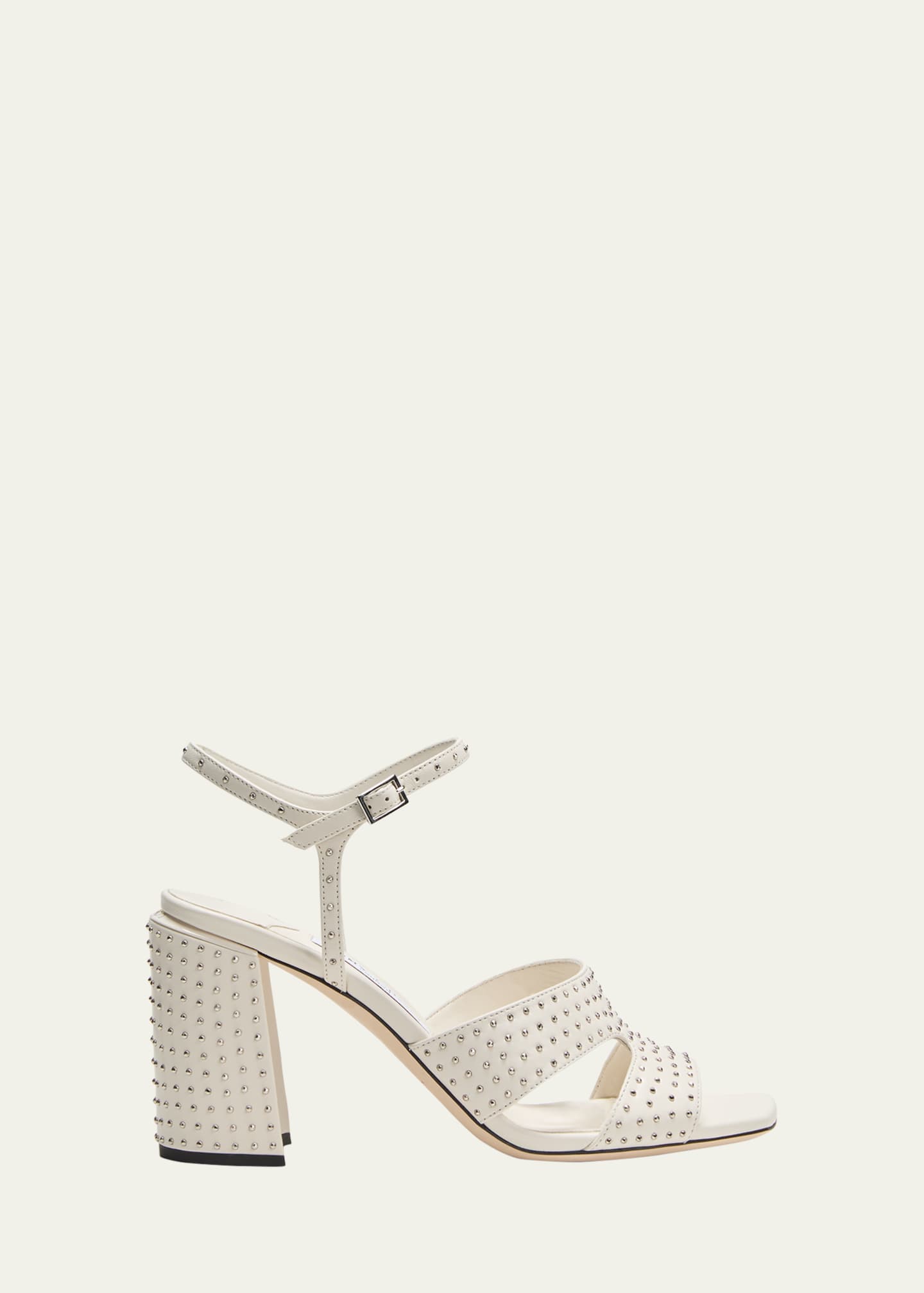 Jimmy Choo Ellison Studded Leather Ankle Strap Sandals