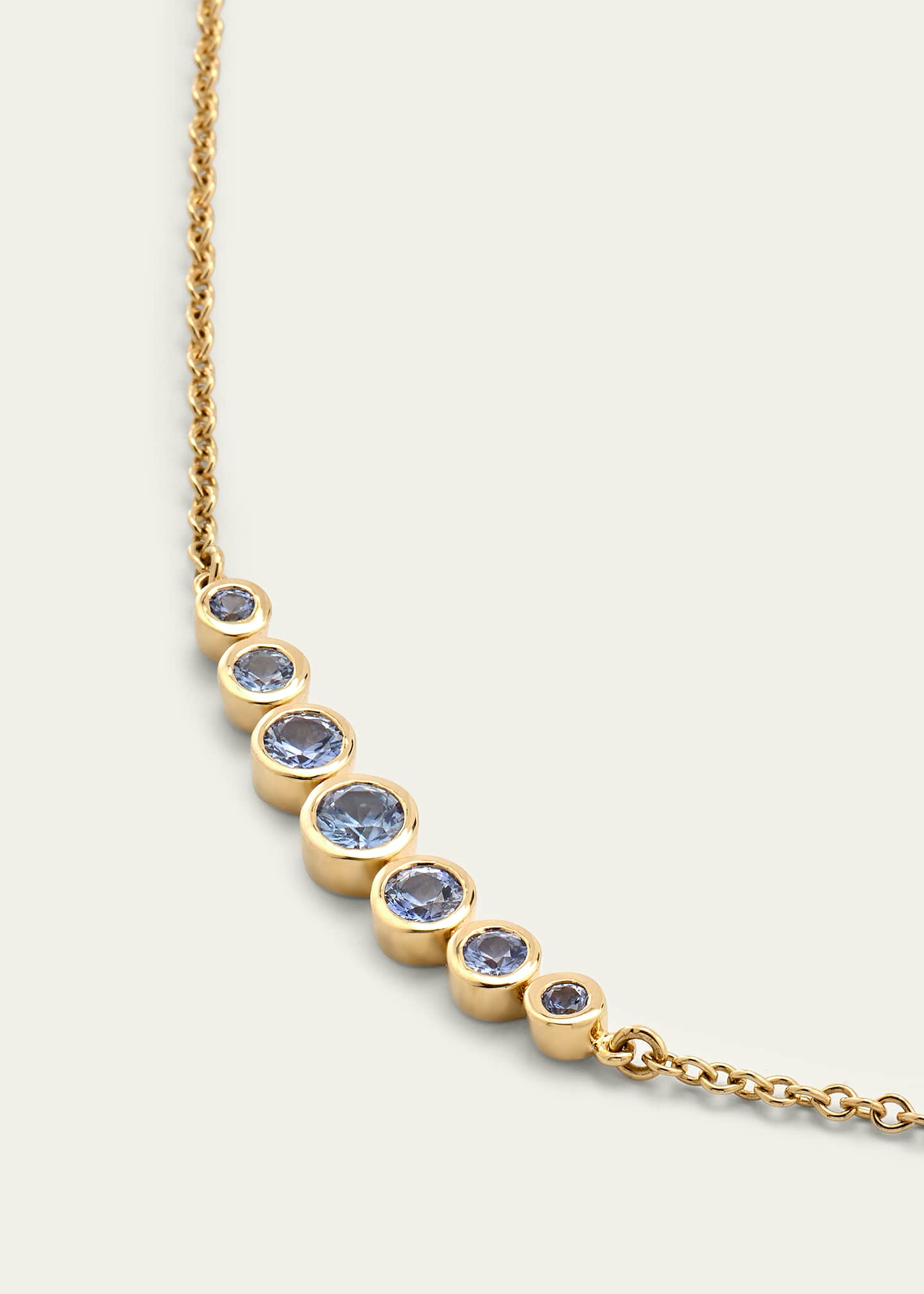 Monica Rich Kosann 18K Yellow Gold Tennis Bracelet with Blue Sapphires Image 3 of 4