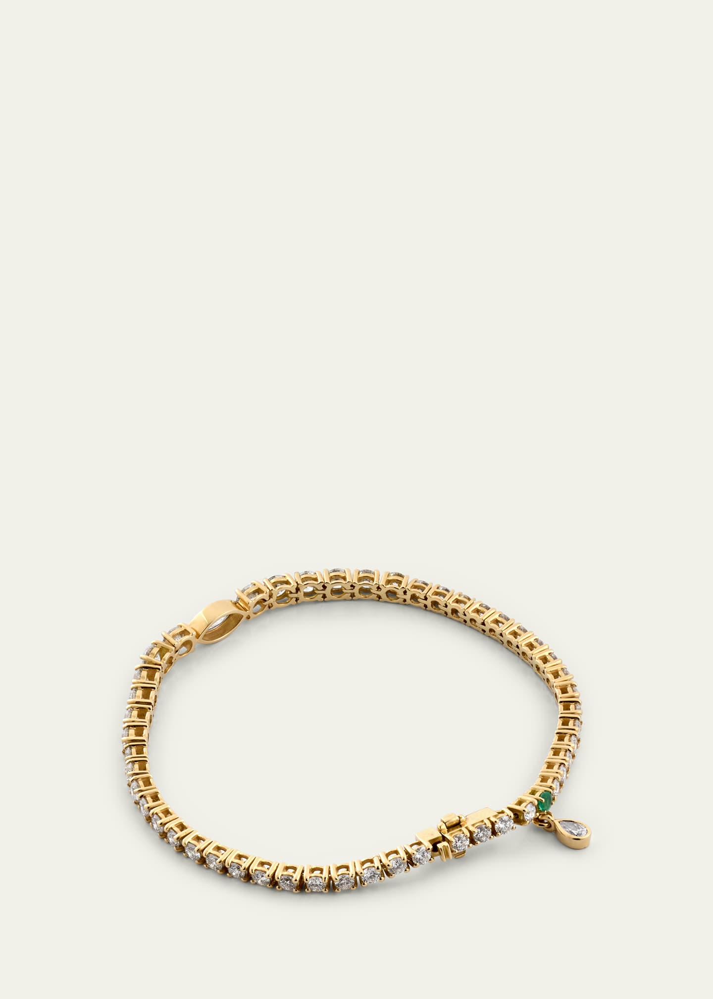 Monica Rich Kosann 18K Yellow Gold Tennis Bracelet with Prong Set Diamonds Image 3 of 4