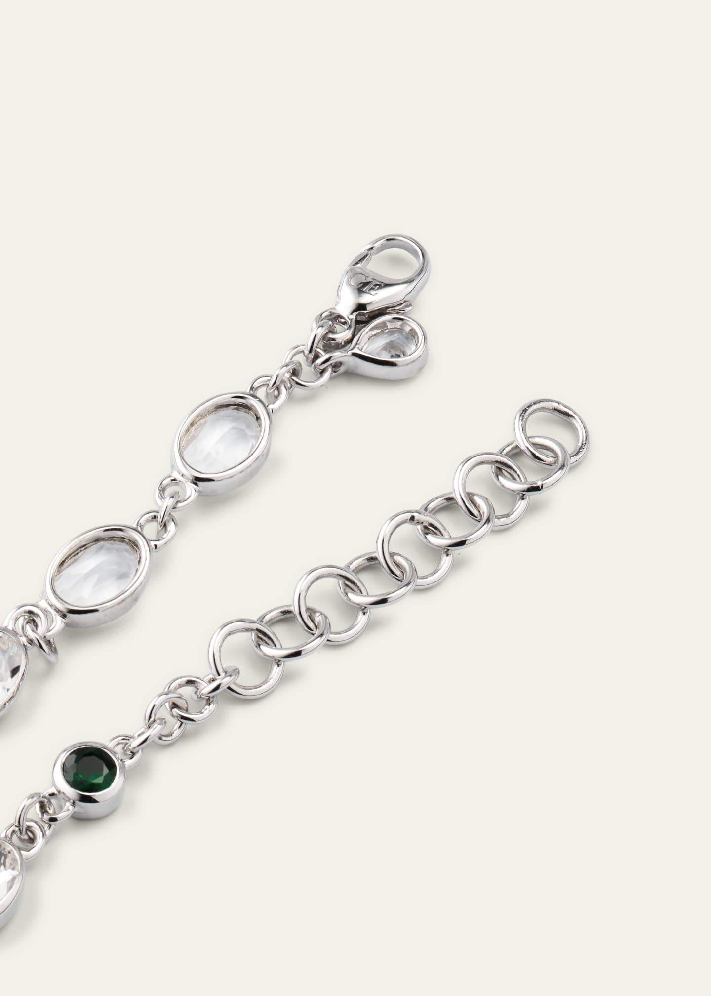 Monica Rich Kosann Oval Bezel-Set Rock Crystal Tennis Bracelet in Sterling Silver Image 4 of 4