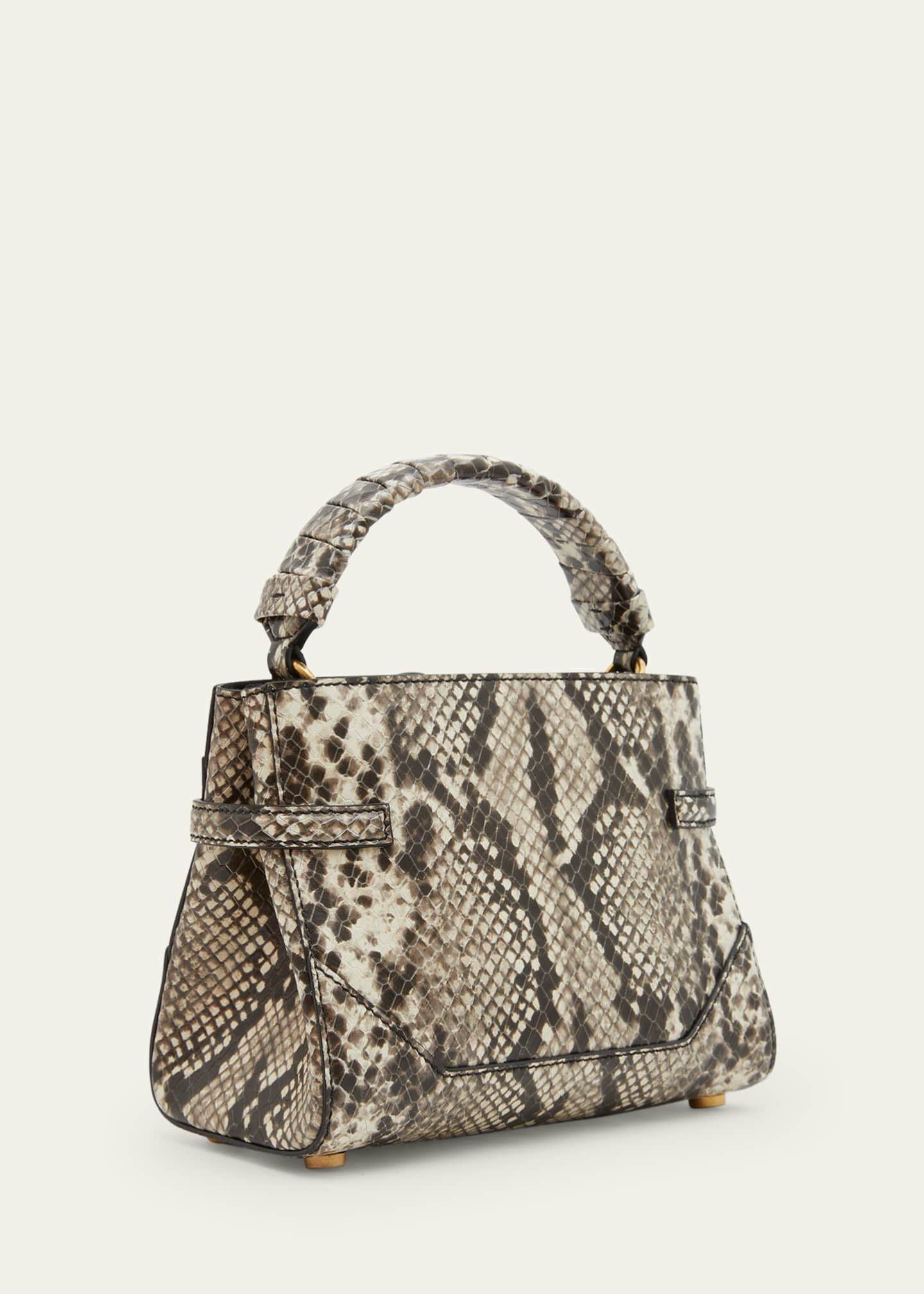 Balmain B Buzz Python-Embossed Top-Handle Bag - ShopStyle