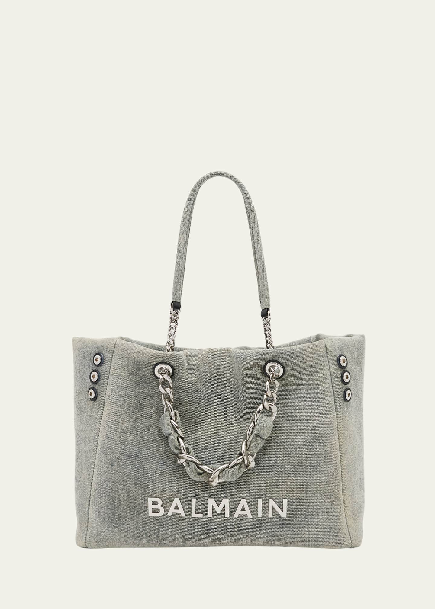 Chanel - Deauville Medium Denim Shopping Bag Grey