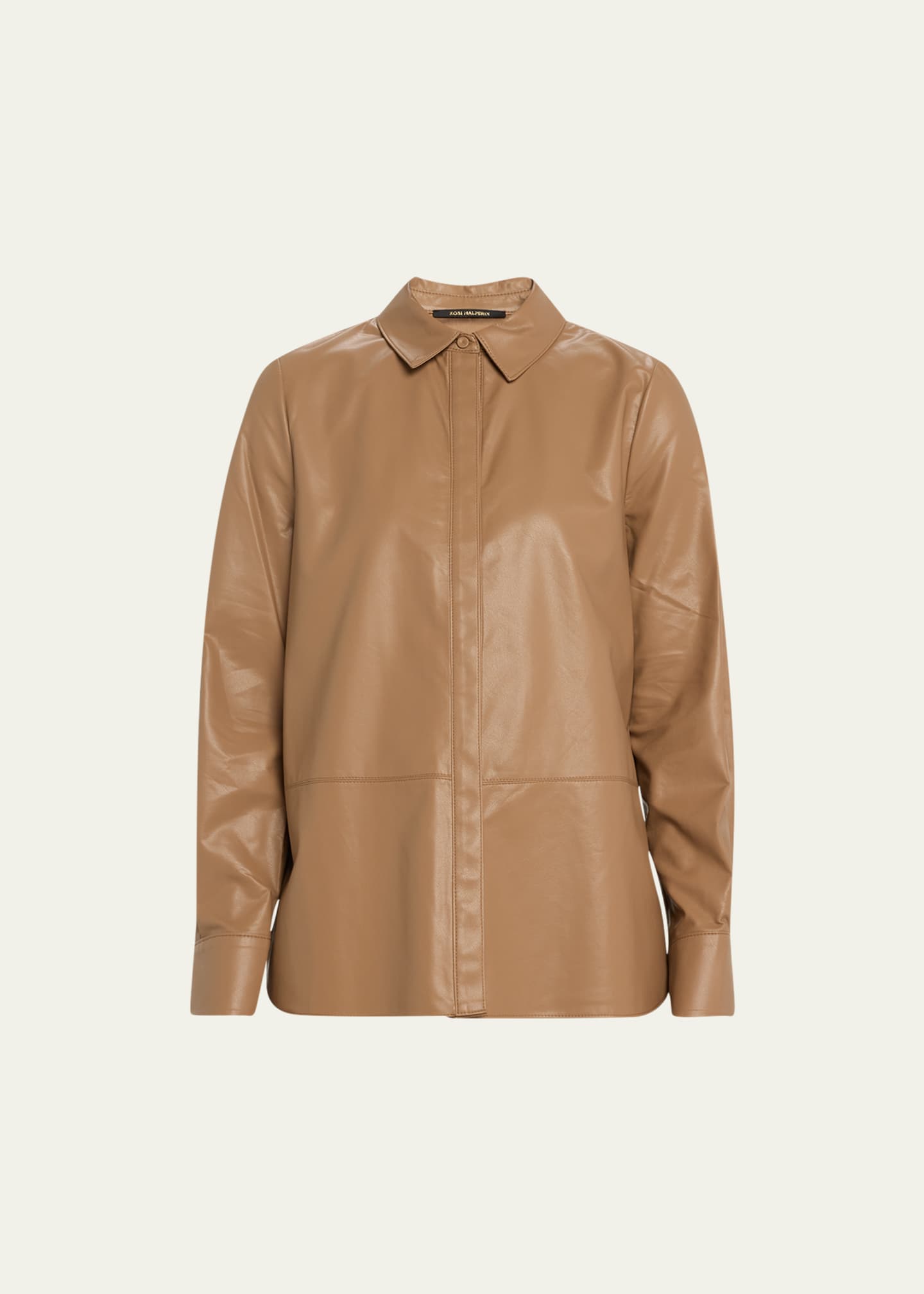 Faux leather blouse sale