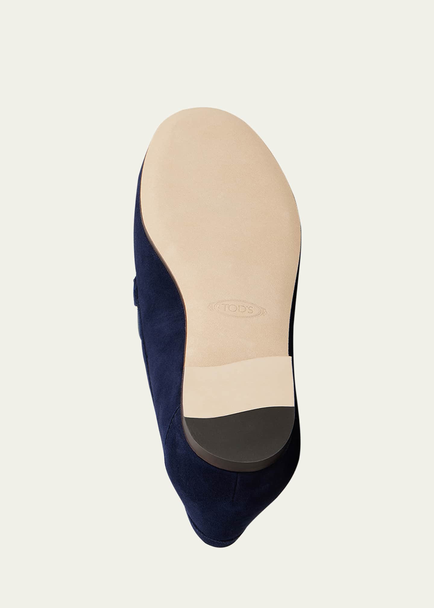 Tod's Wrapped T-Ring Suede Loafers Image 6 of 6