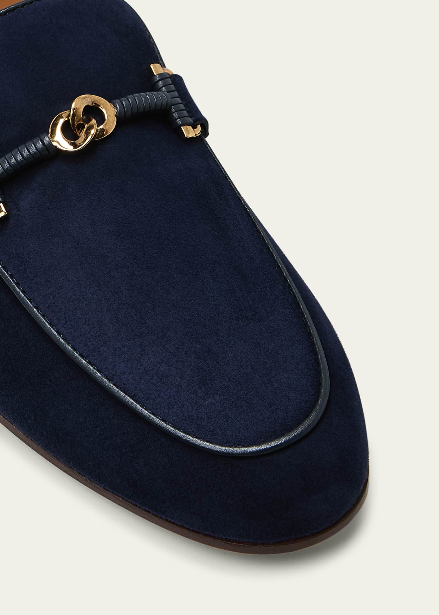 Tod's Wrapped T-Ring Suede Loafers Image 5 of 6
