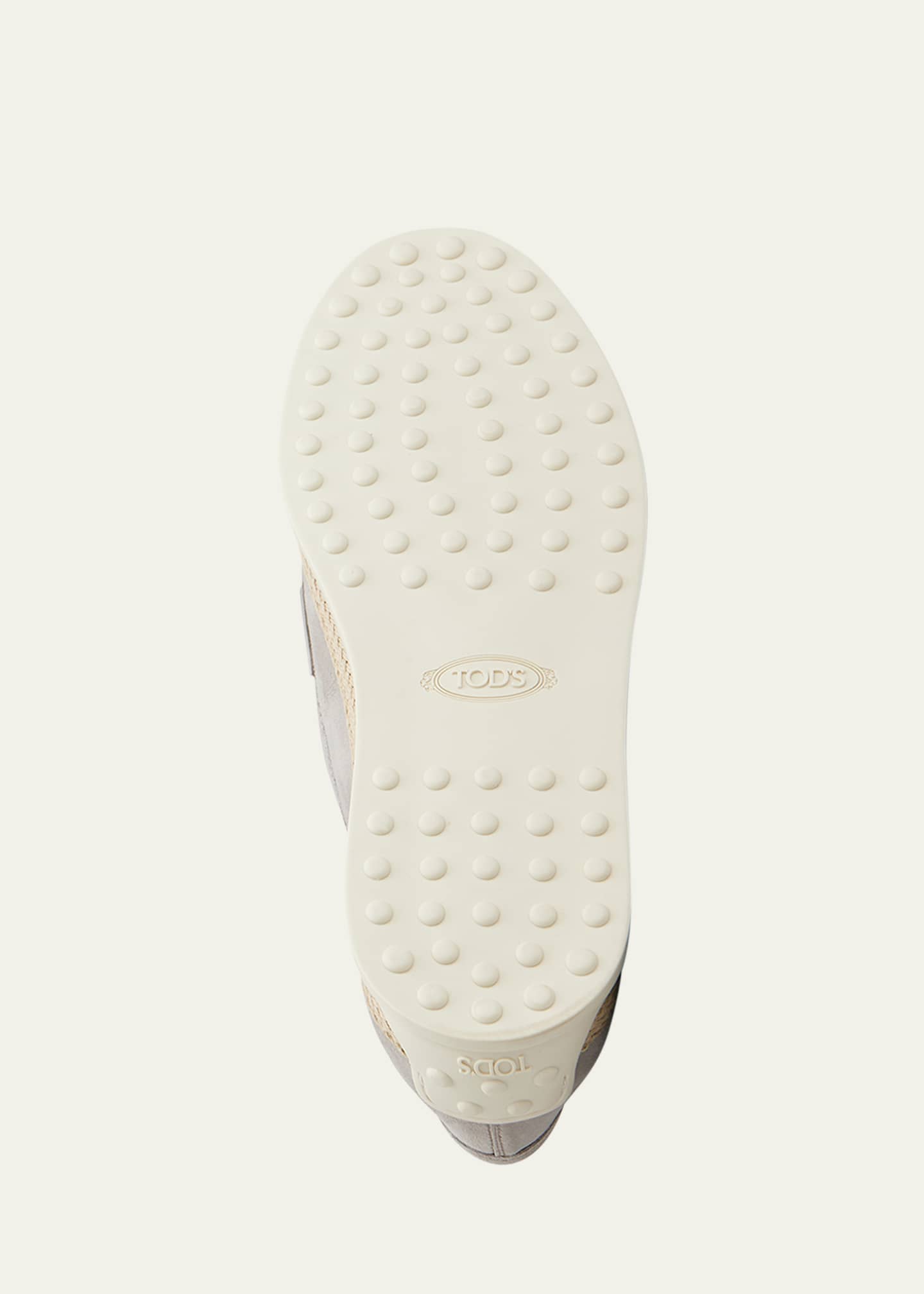 Tod's Gomma Suede T-Ring Espadrille Driver Loafers Image 6 of 6