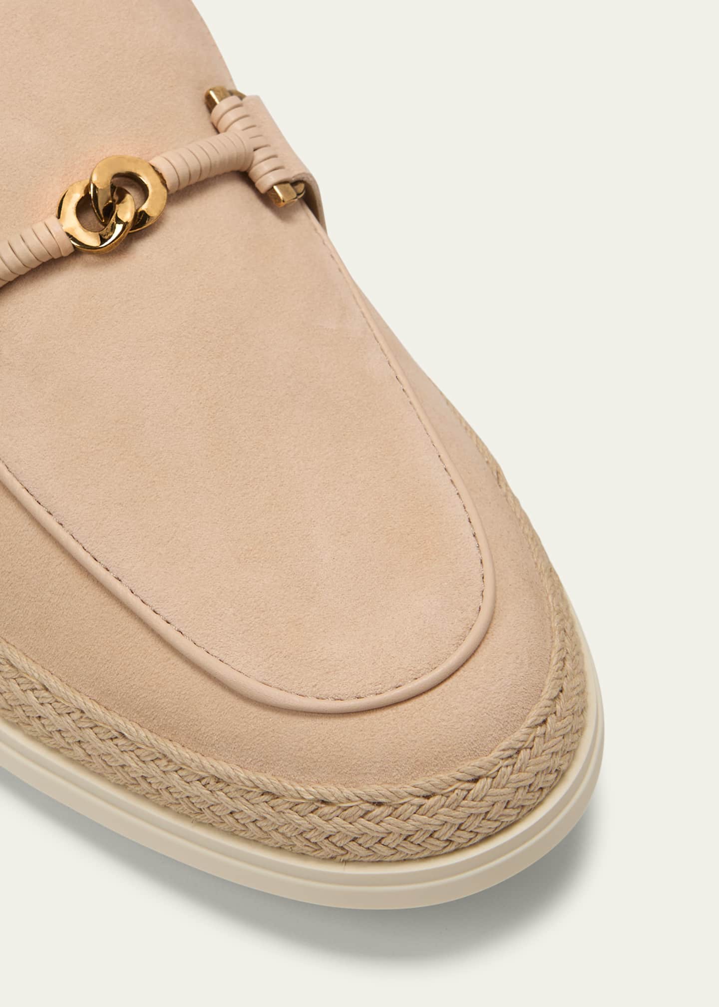 Tod s Women s Espadrille Driver Loafers Beige