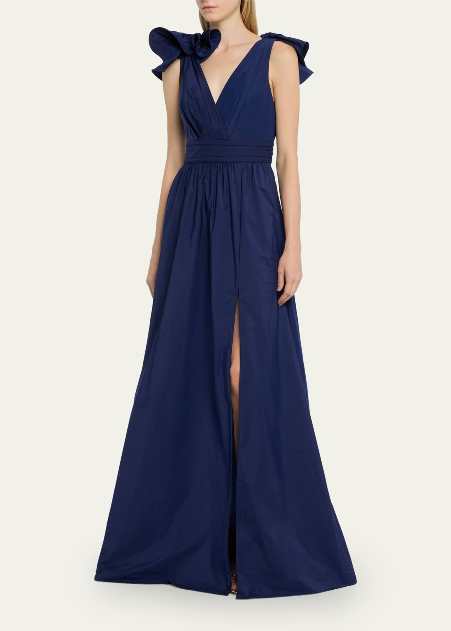 Marchesa notte long empire line dress online