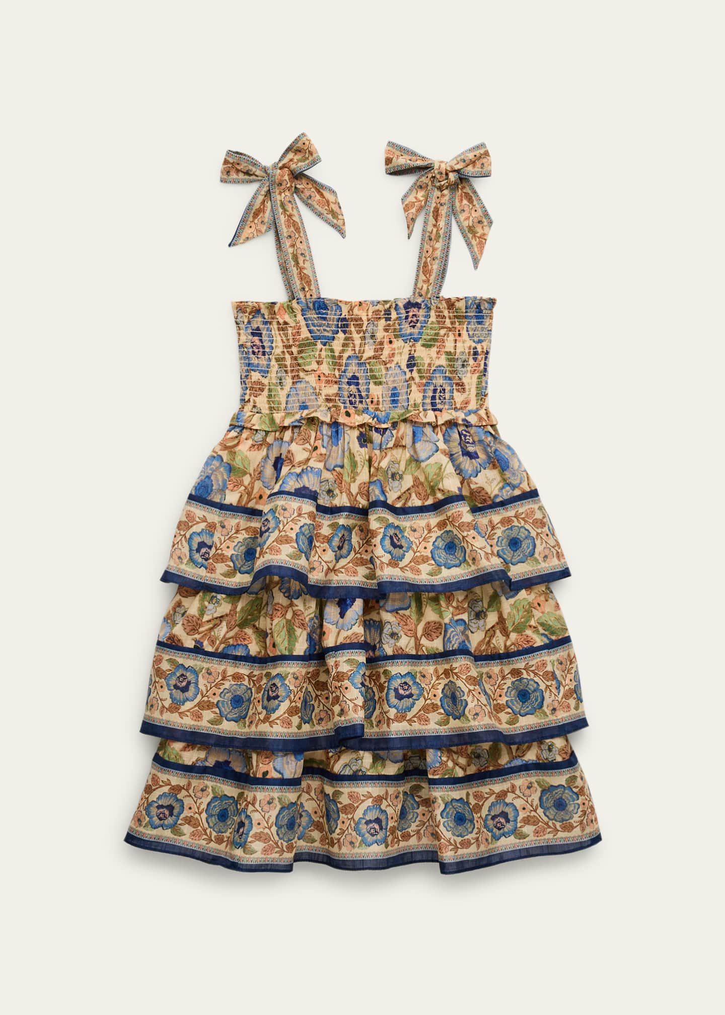 Zimmermann Girl s Junie Shirred Tiered Dress Size 1 12