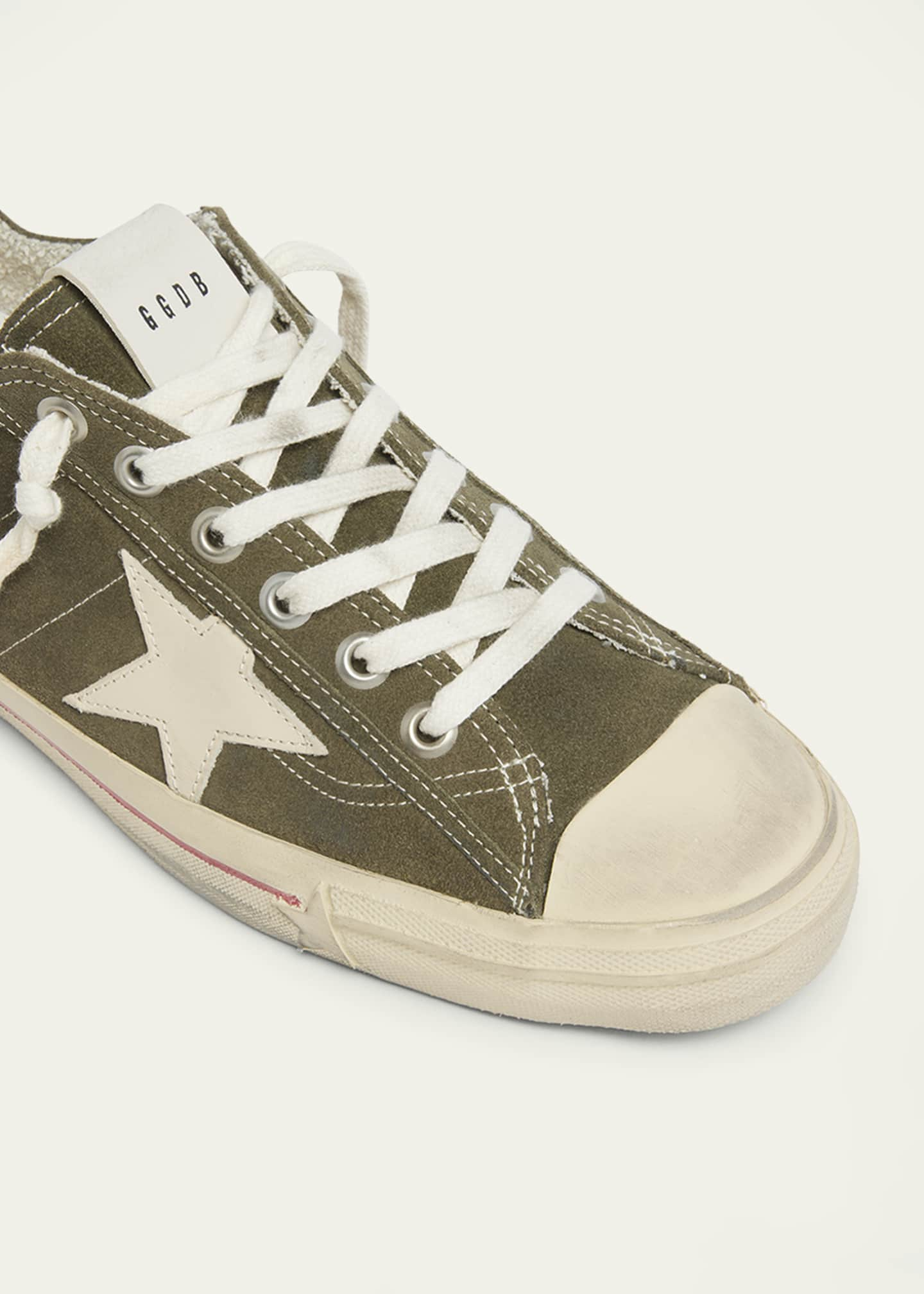 Golden Goose Men's V-Star 2 Suede Low-Top Sneakers