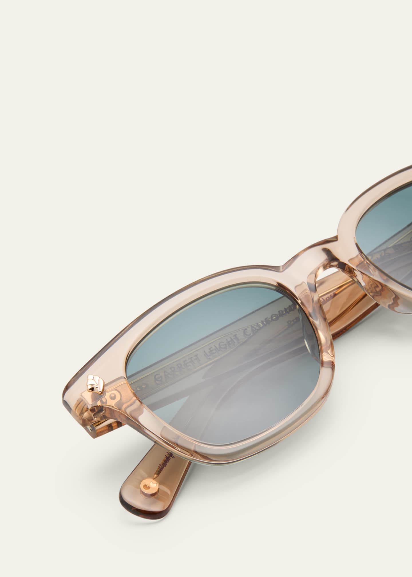 Garrett Leight Men's Naples Sun Acetate Square Sunglasses