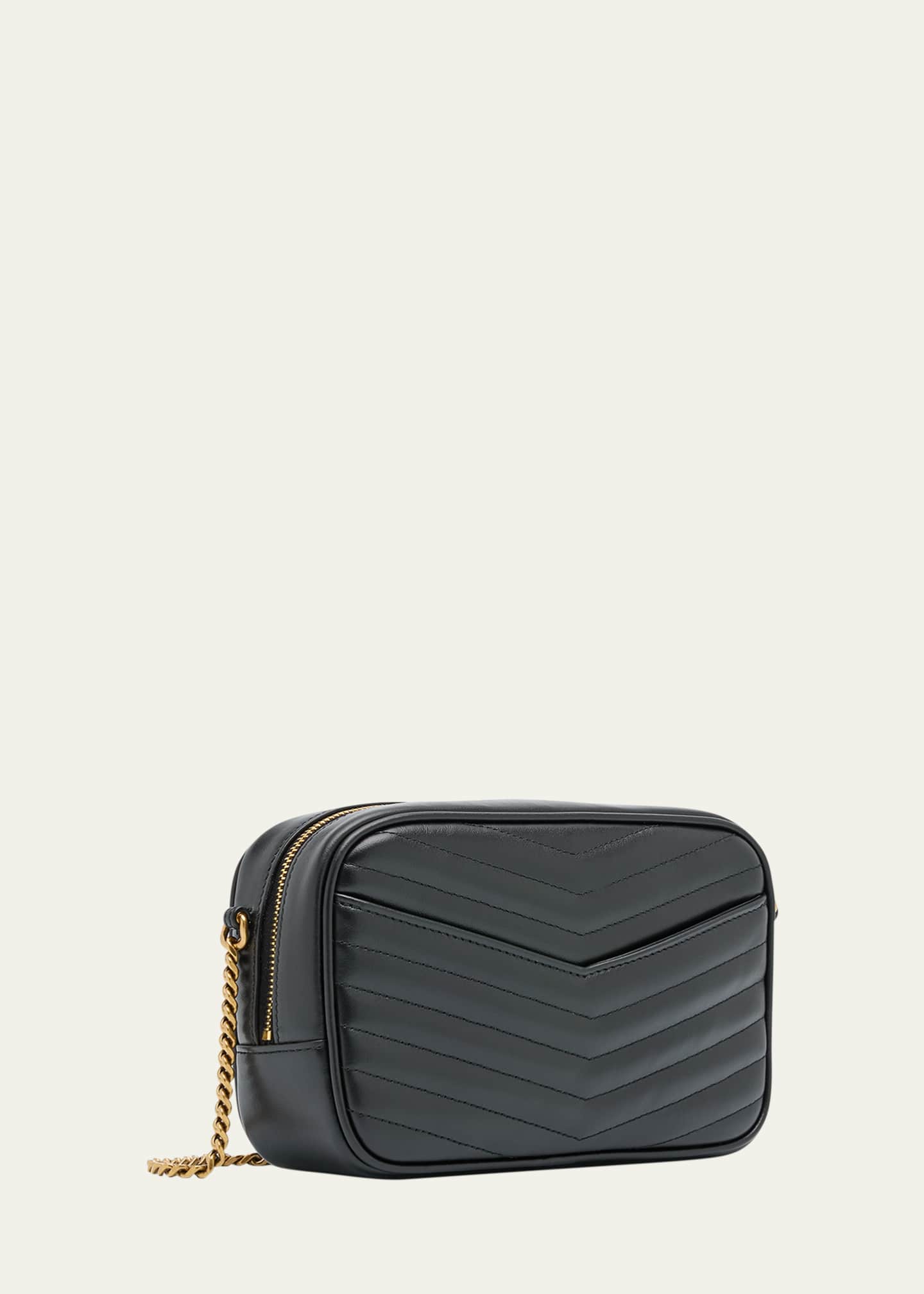 Saint Laurent Lou Mini YSL Camera Bag in Smooth Quilted