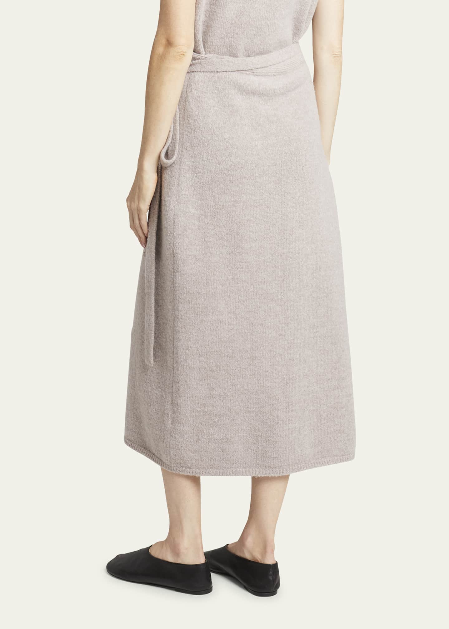 White wool wrap clearance skirt