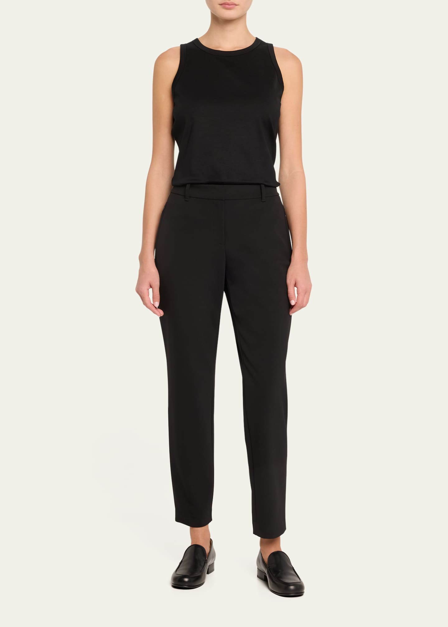 Lafayette 148 New York Essex Mid-Rise Cropped Straight-Leg Pants Image 2 of 5