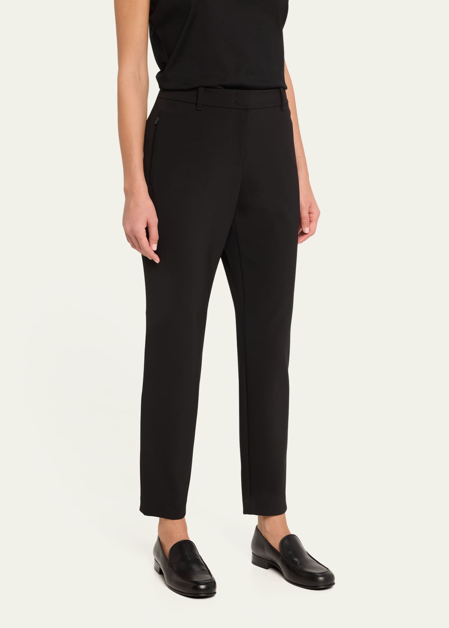 Lafayette 148 New York Essex Mid-Rise Cropped Straight-Leg Pants Image 4 of 5