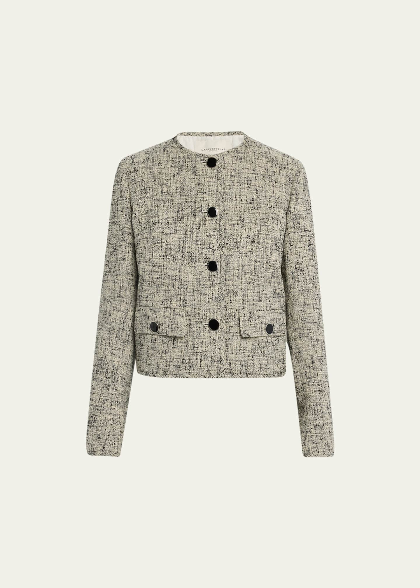 Lafayette 148 New York Heathered Single-Breasted Jacket