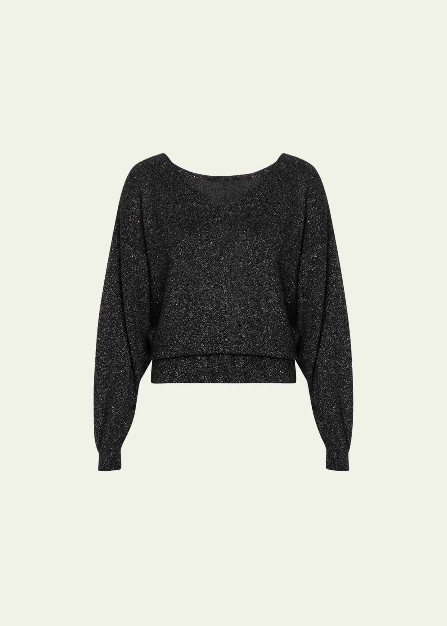 Lafayette 148 New York V-Neck Pointelle Sweater