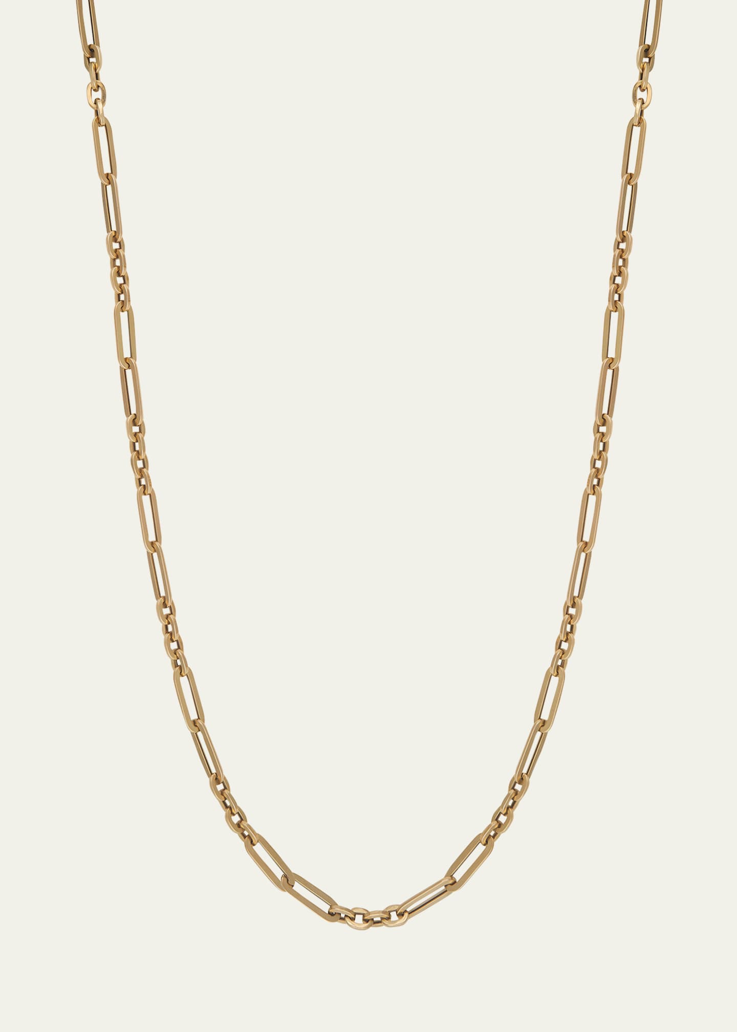 Maura Green Jewelry 14K Yellow Gold Semi-Hollow Fancy Link Chain Necklace, 20"