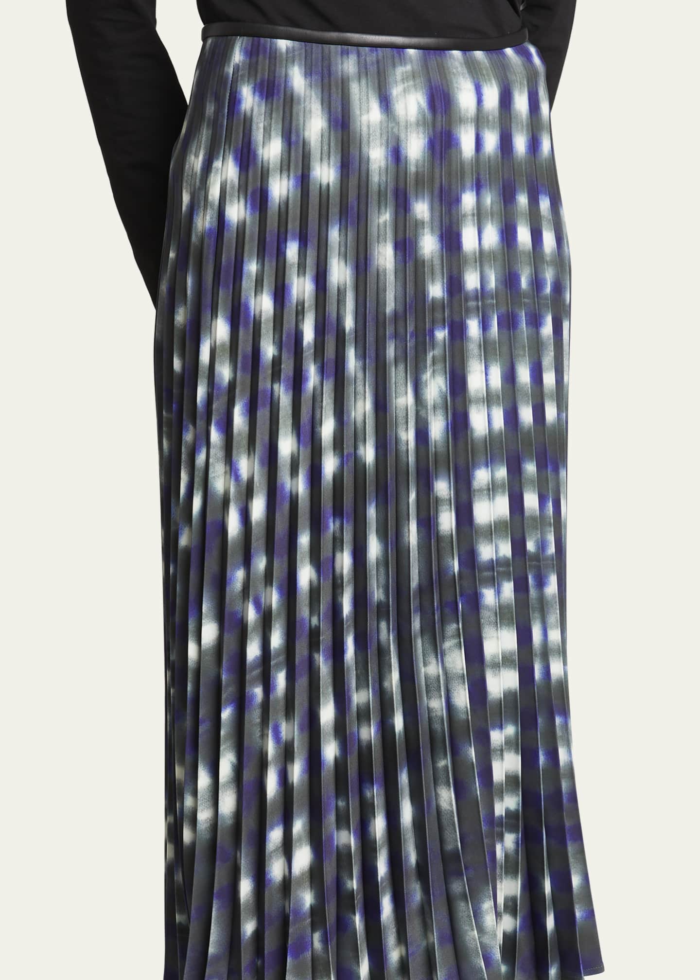 Vince tie deals dye pleated skirt