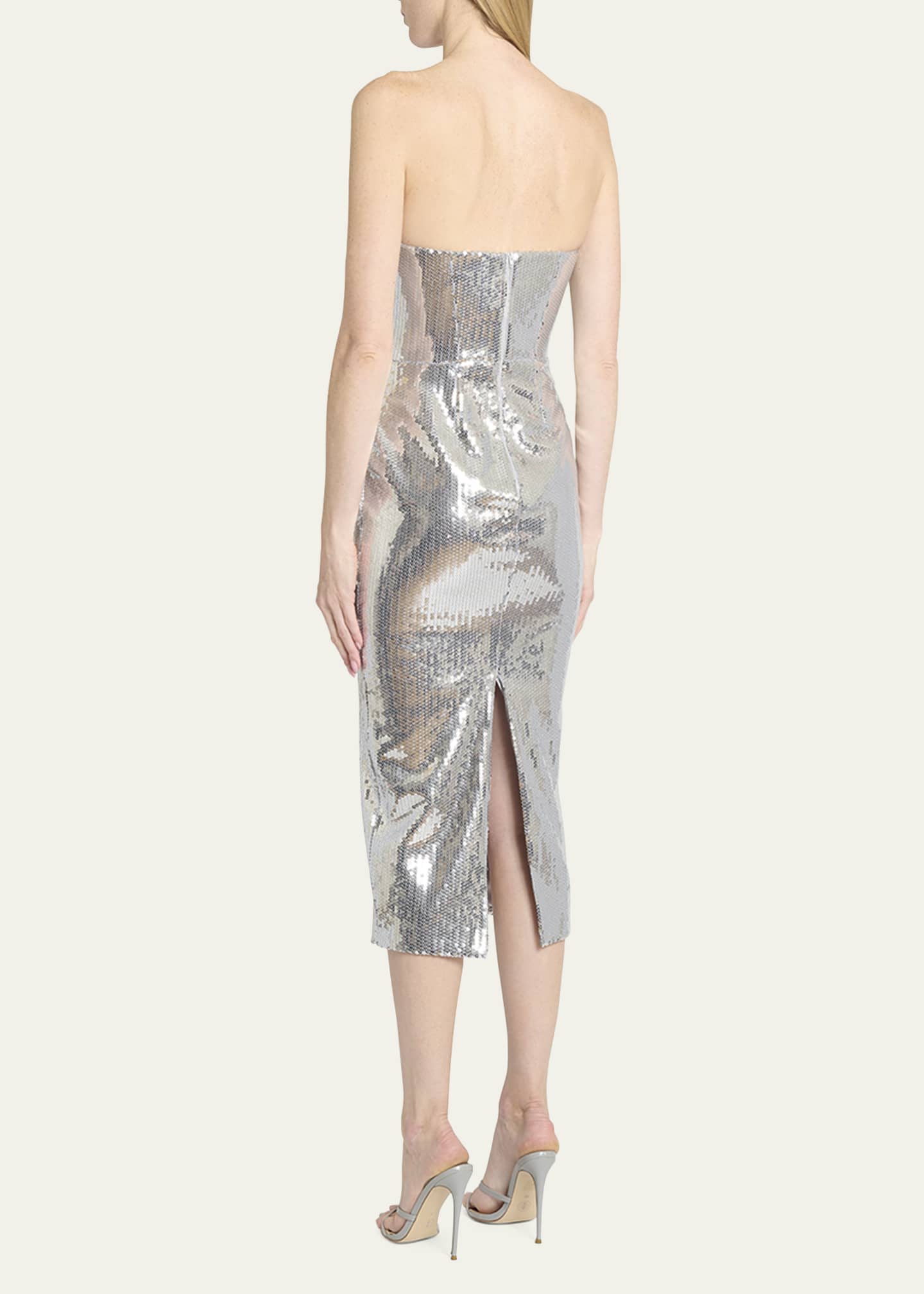 Alex Perry Sequin Curved Strapless Sheath Dress - Bergdorf Goodman