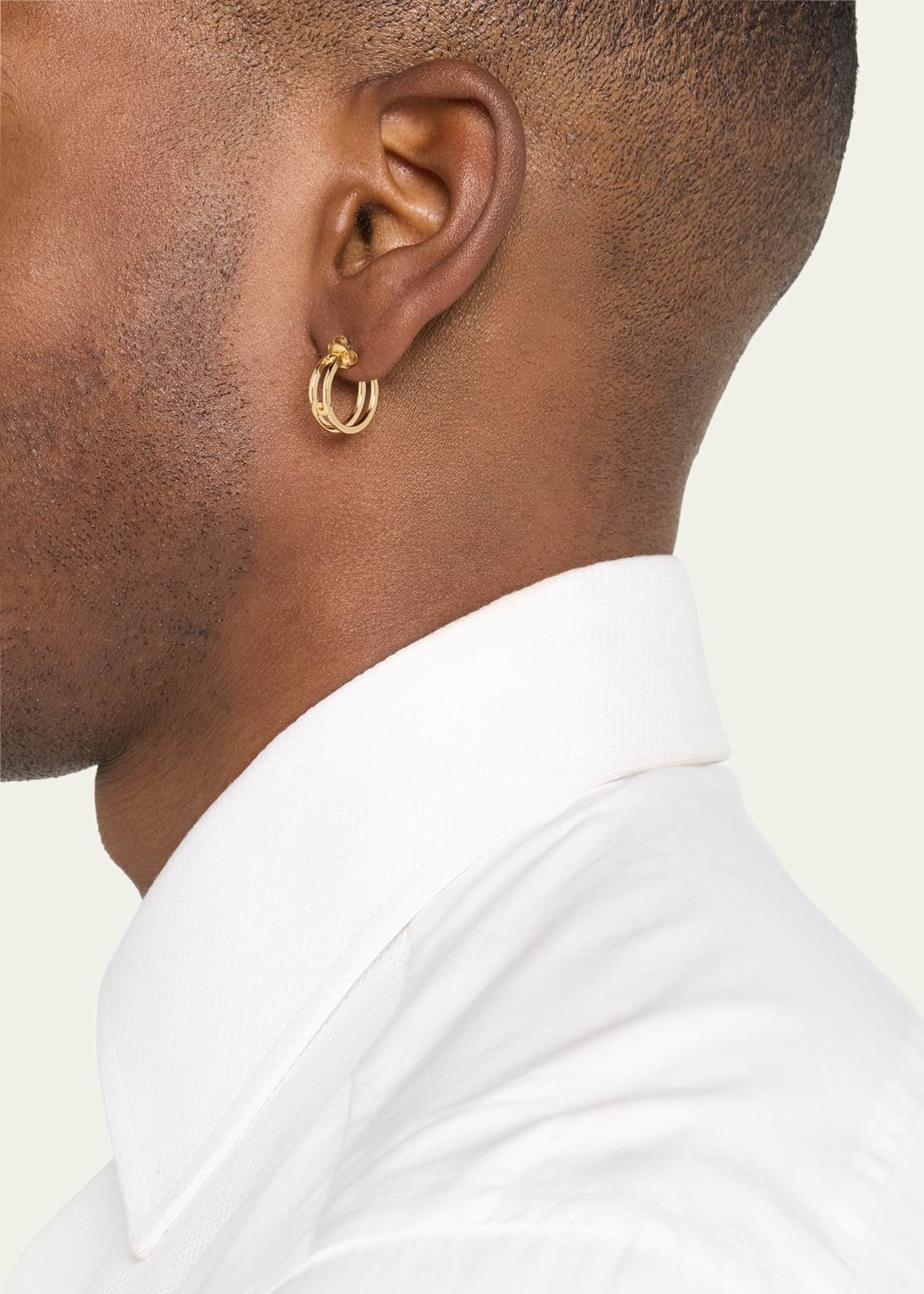 KINRADEN Men's The Gasp 18K Gold Small Earring, Single Image 2 of 4