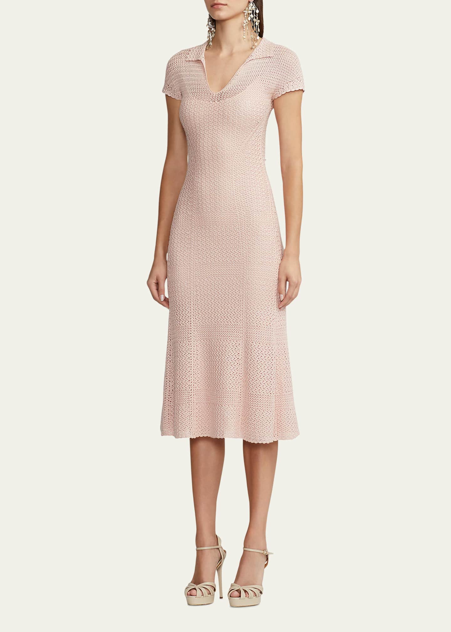 Ralph lauren lace cap sleeve dress hotsell
