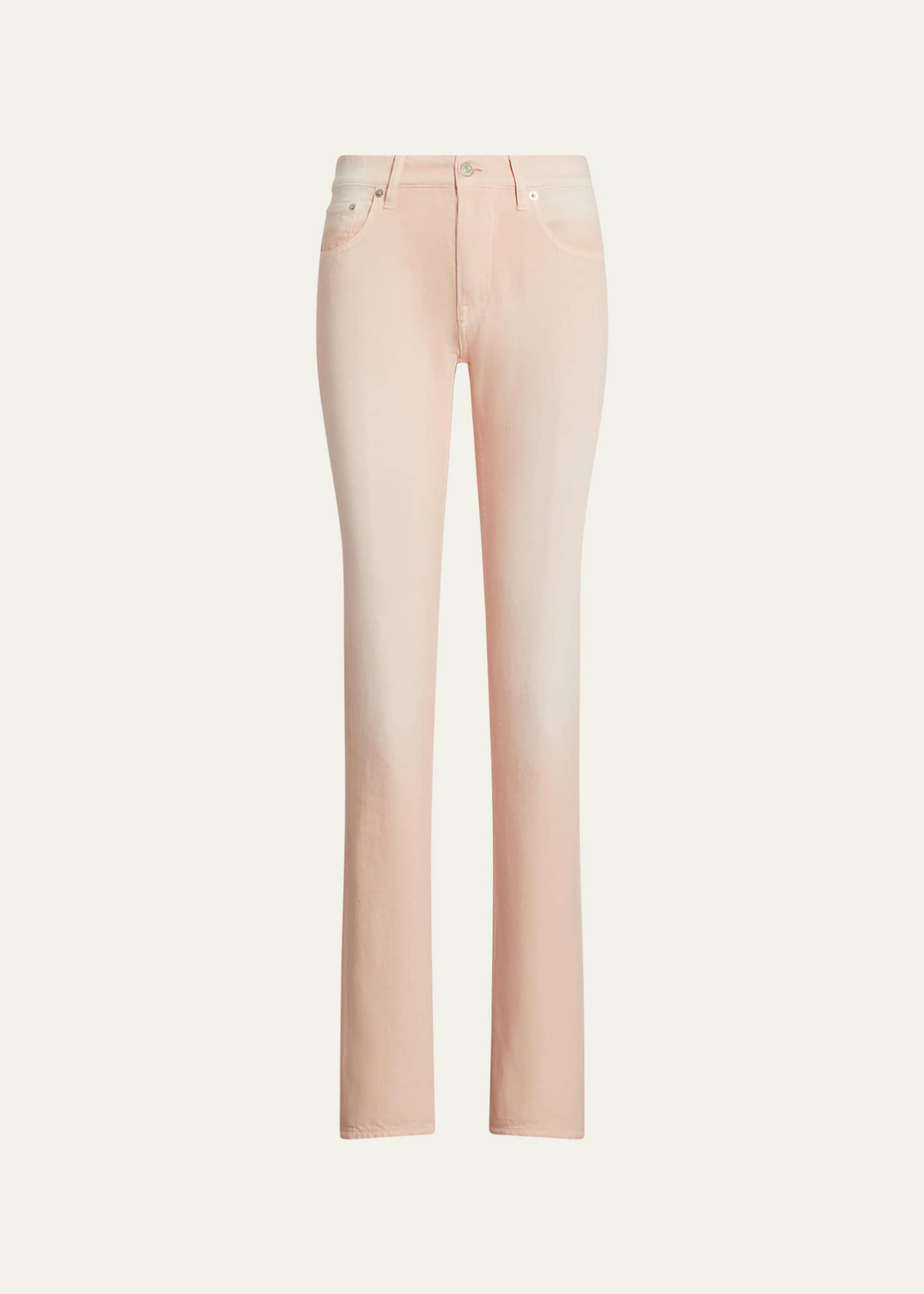 Ralph Lauren Mid Rise Straight Jeans in White