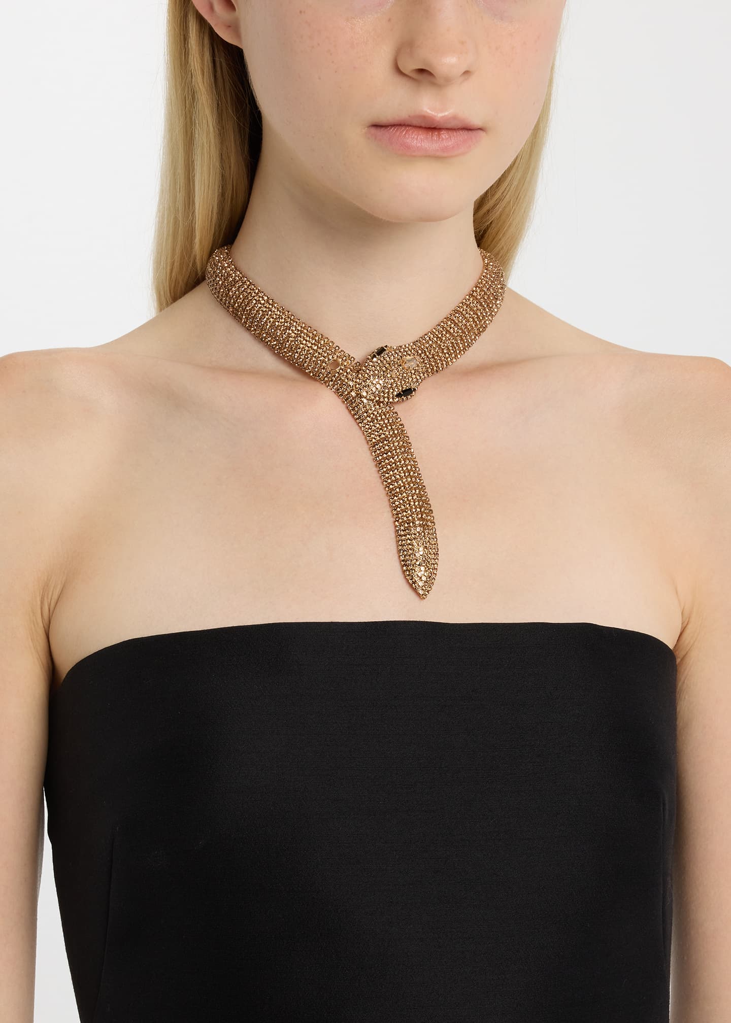 Natasha Accessories Limited Embellished Snake Necklace Image 2 of 4