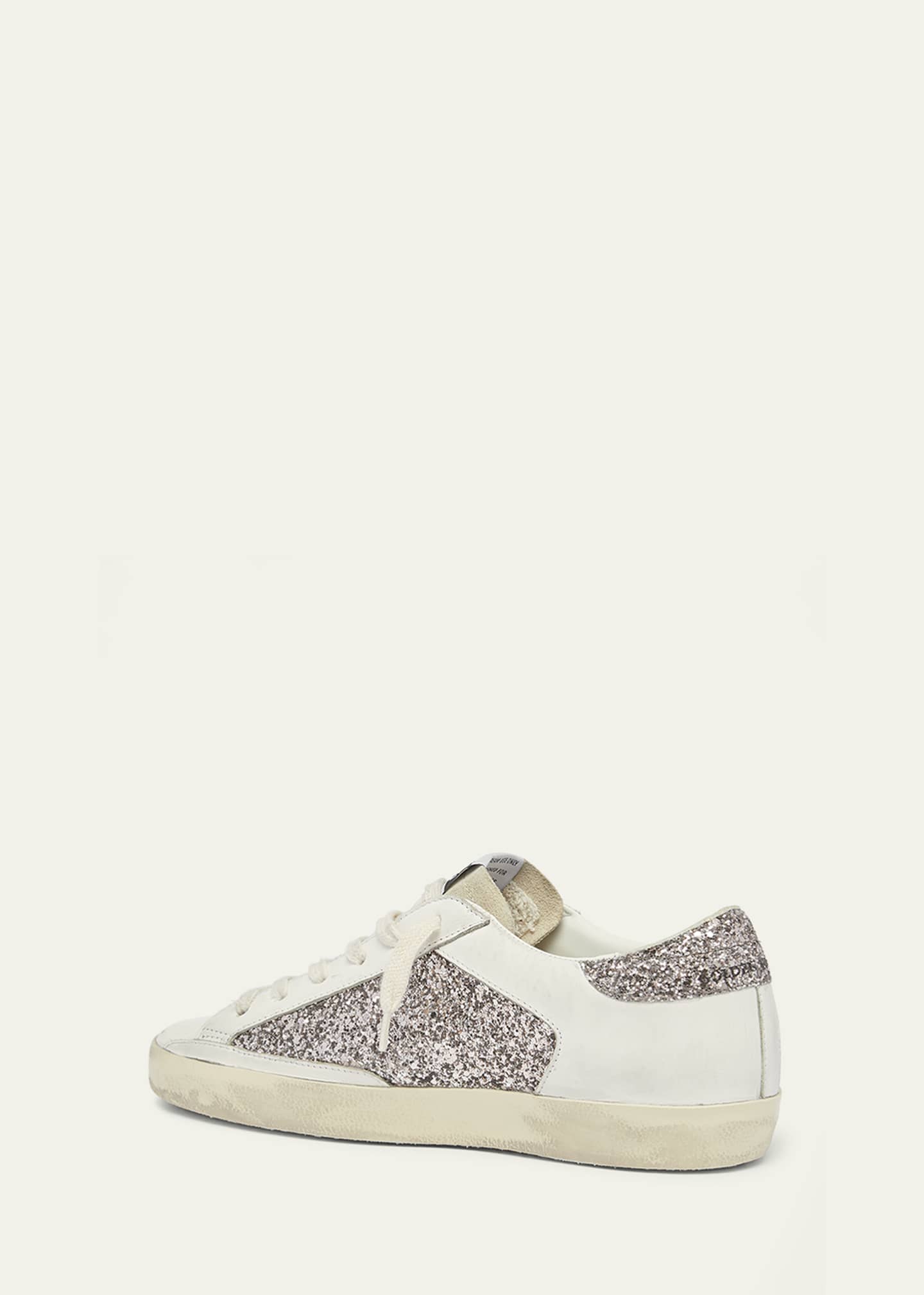 Golden Goose Superstar Leather Glitter Low-Top Sneakers Image 4 of 5