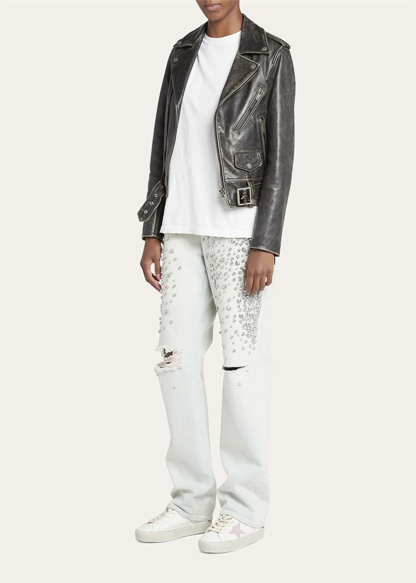 Golden Goose Hi Star Multi Glitter Low-Top Sneakers Image 3 of 5