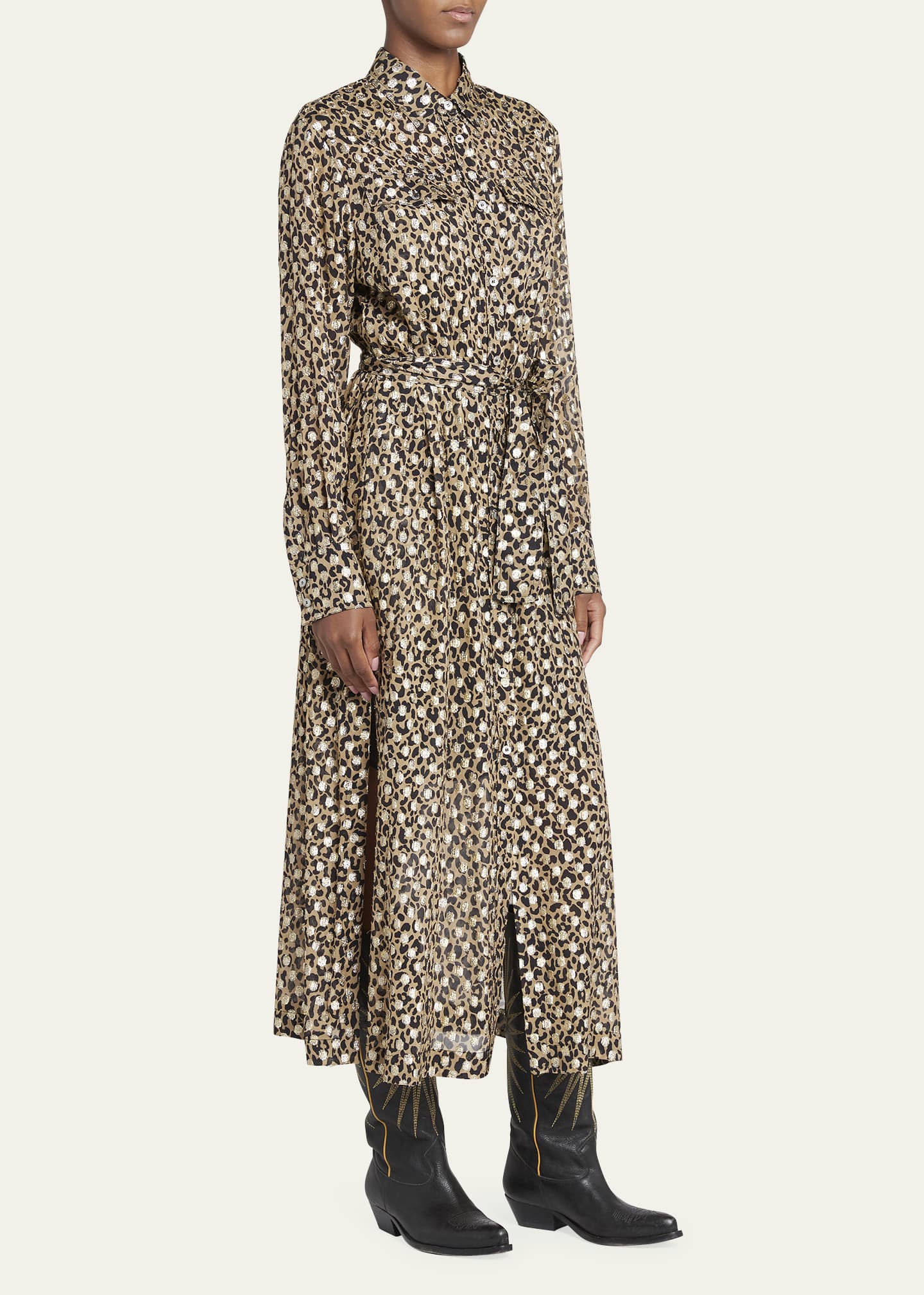 Golden Goose Wish Star Embroidered Leather Western Boots Image 3 of 5