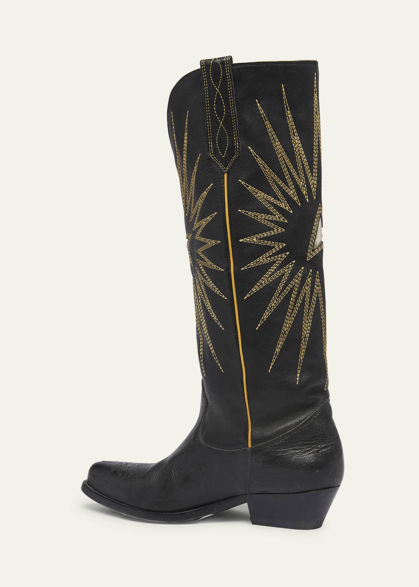 Golden Goose Wish Star Embroidered Leather Western Boots Image 4 of 5