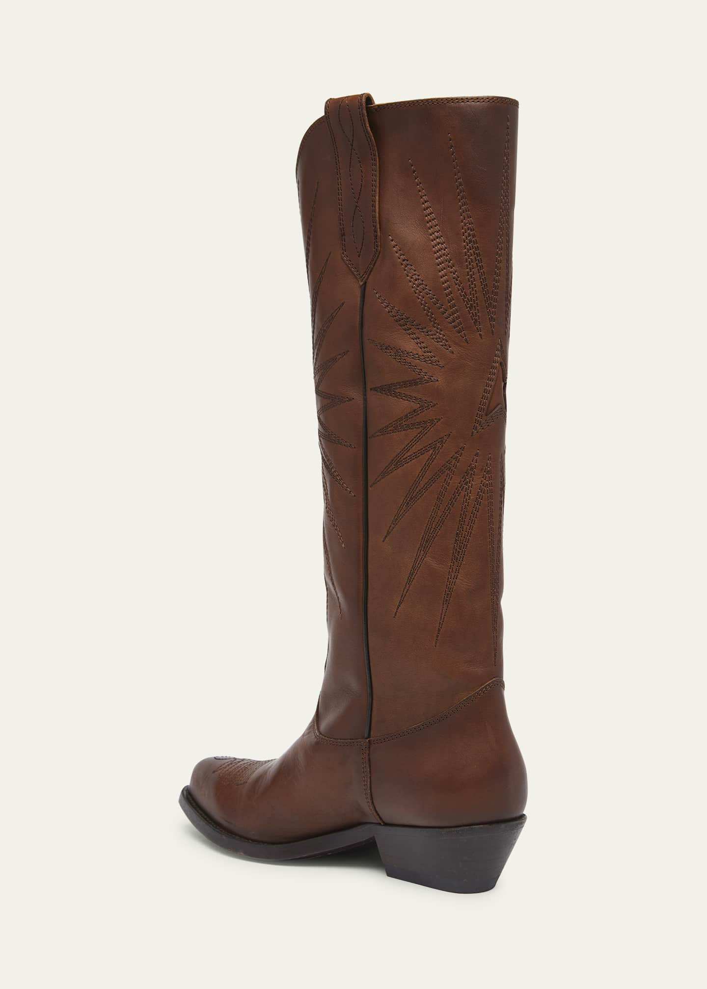Golden Goose Wish Star Embroidered Leather Western Boots Image 4 of 5