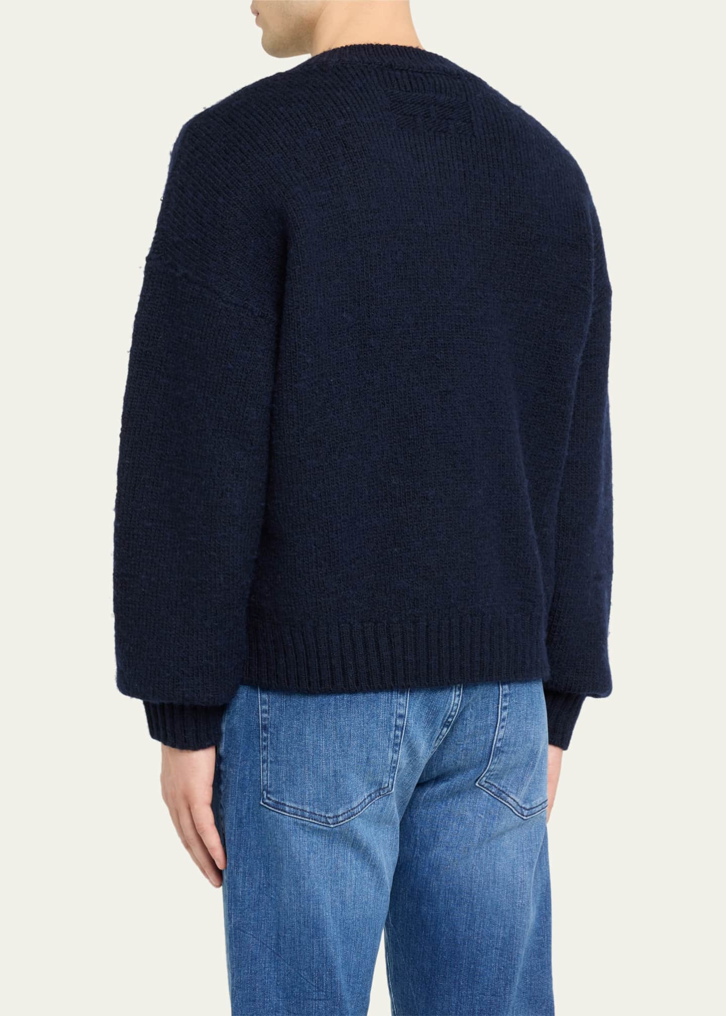 FRAME Men's Chunky V-Neck Sweater - Bergdorf Goodman
