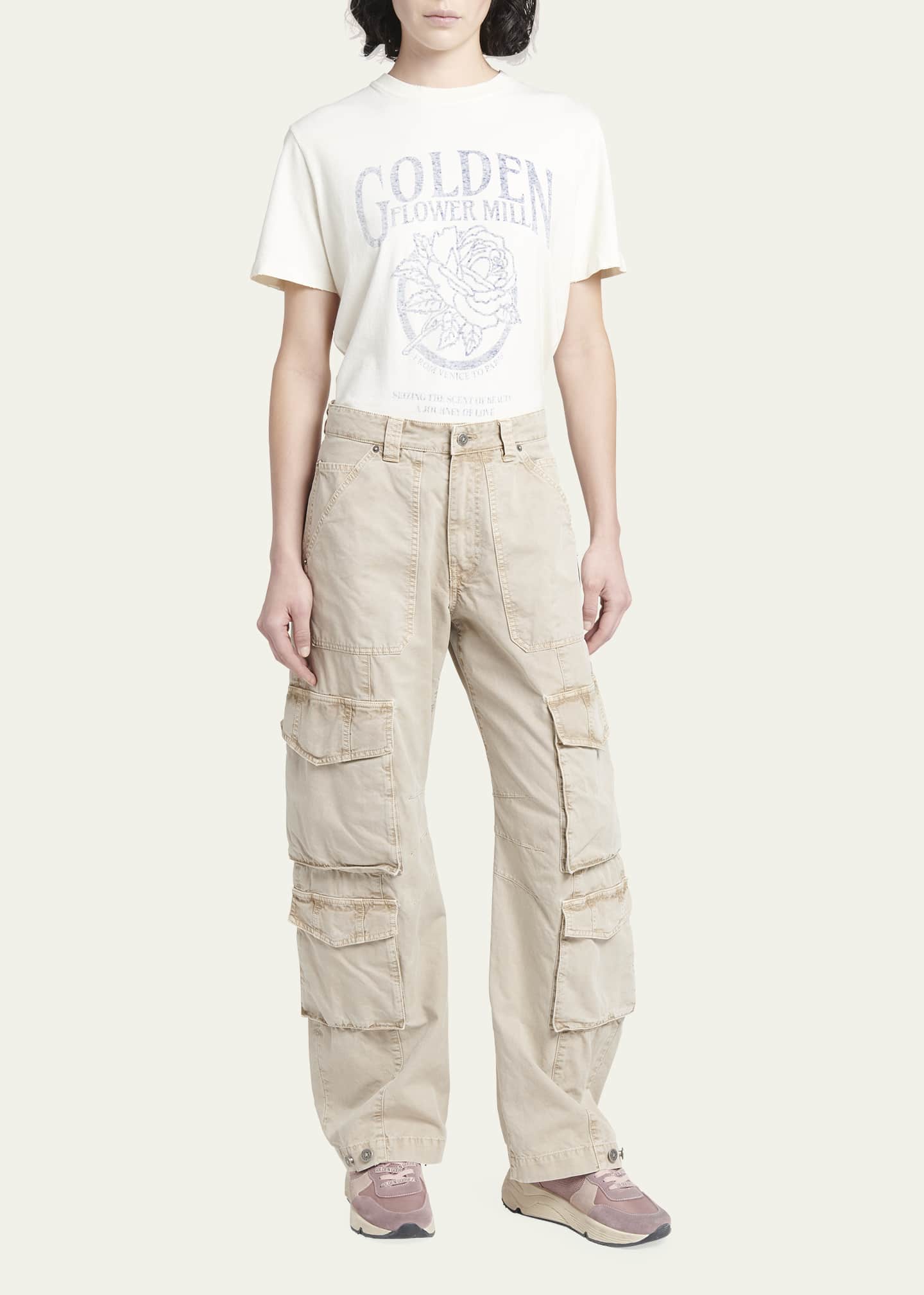 Golden Goose Running Sole Mixed Leather Sneakers Image 3 of 5