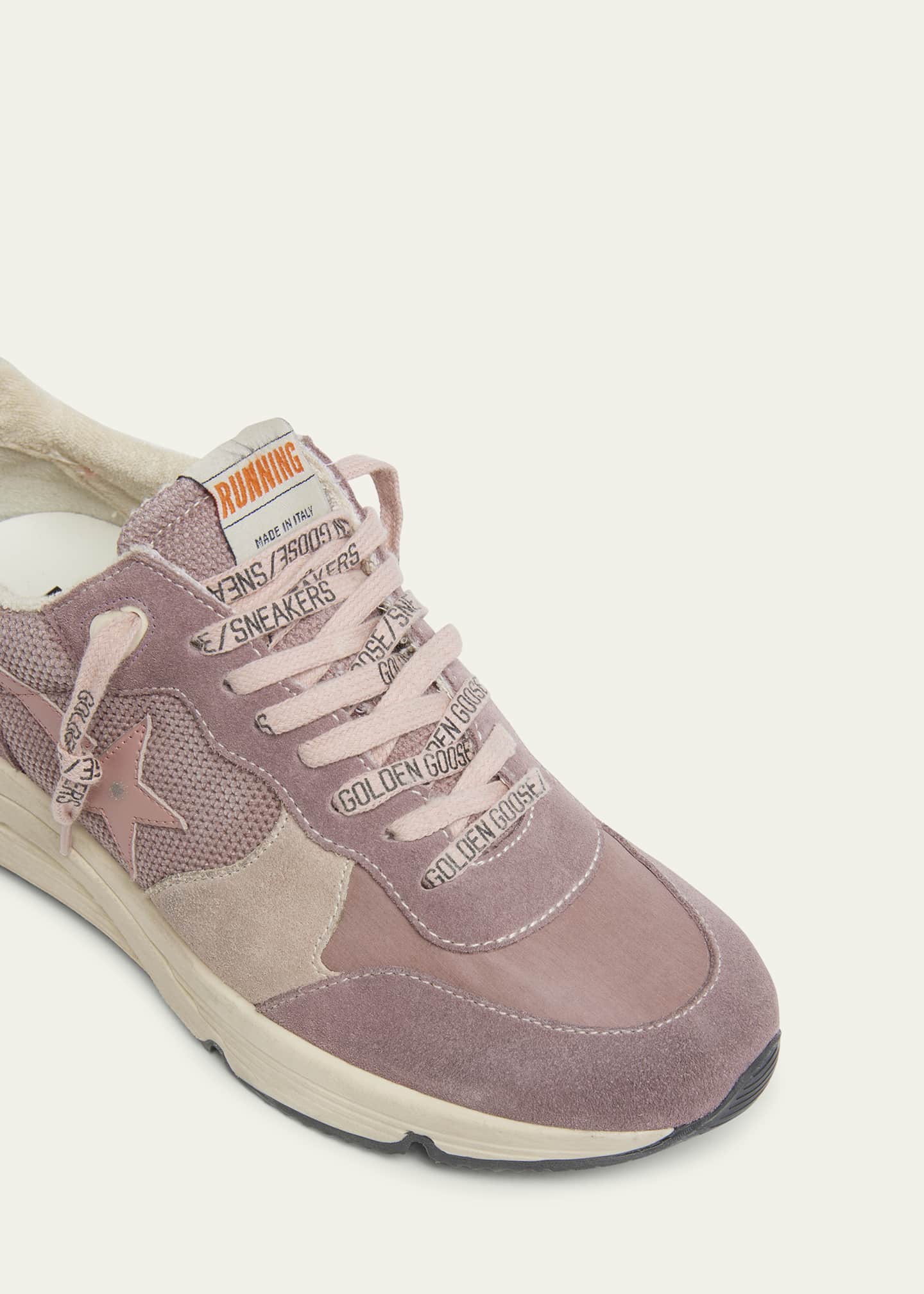 Golden Goose Running Sole Mixed Leather Sneakers Image 5 of 5