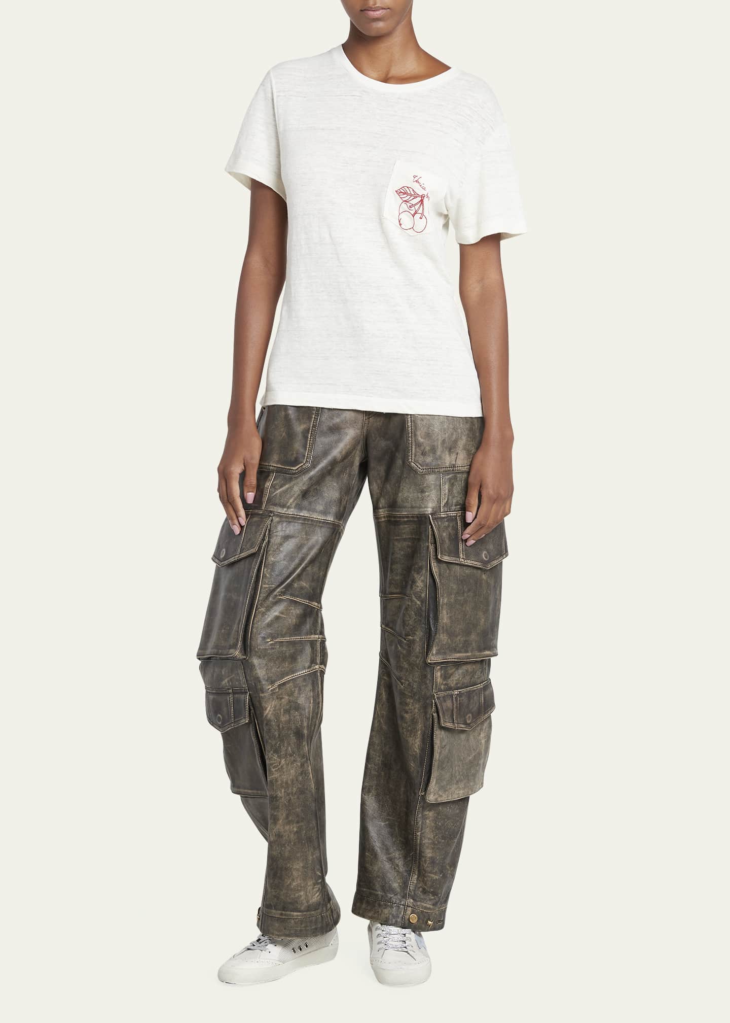 Golden Goose Mid Star Net Glitter Wing-Tip Sneakers Image 3 of 5