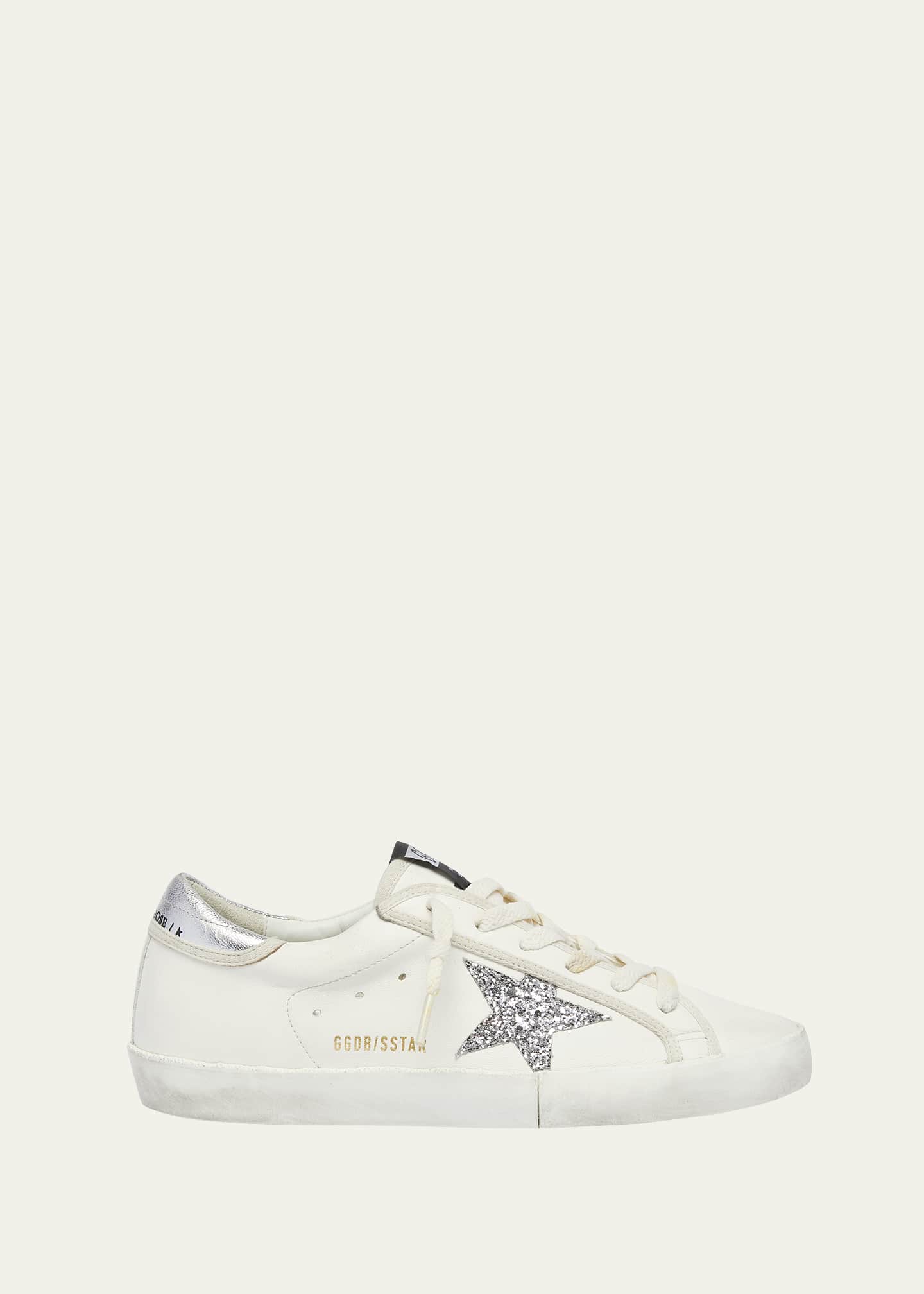Golden Goose Superstar Leather Glitter Low-Top Sneakers Image 1 of 5