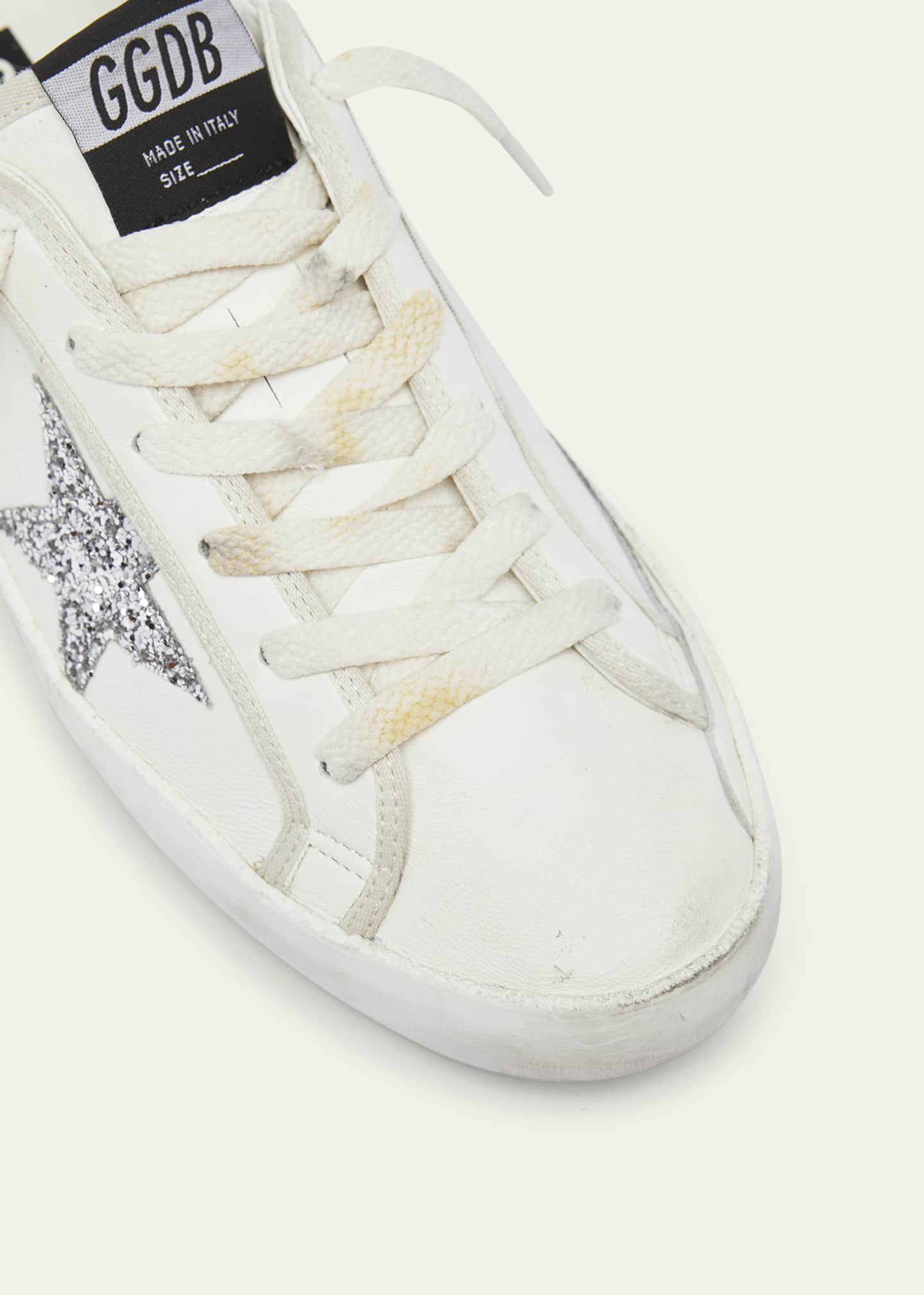 Golden Goose Superstar Leather Glitter Low-Top Sneakers Image 5 of 5