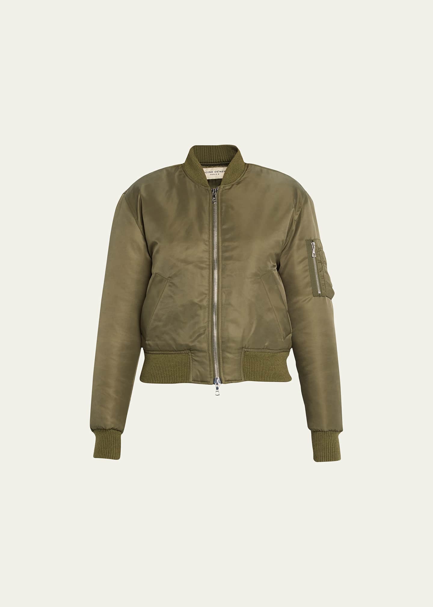 Officine Generale Hermance Twill Bomber Jacket Bergdorf Goodman
