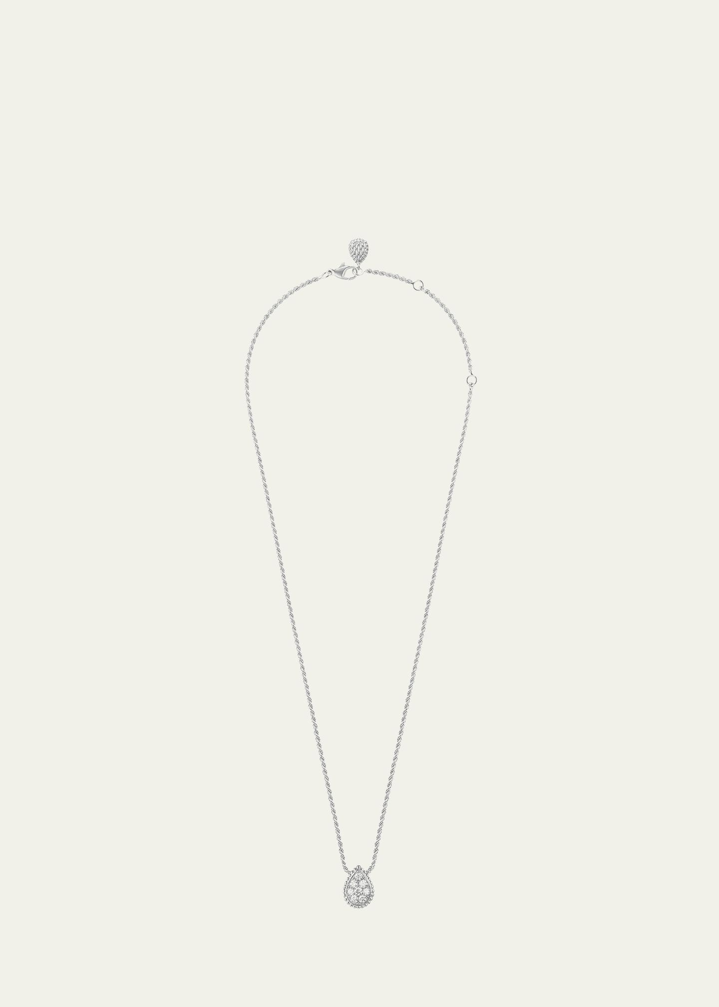 Boucheron Serpent Boheme Small White Gold Diamond Pendant Necklace Image 2 of 3