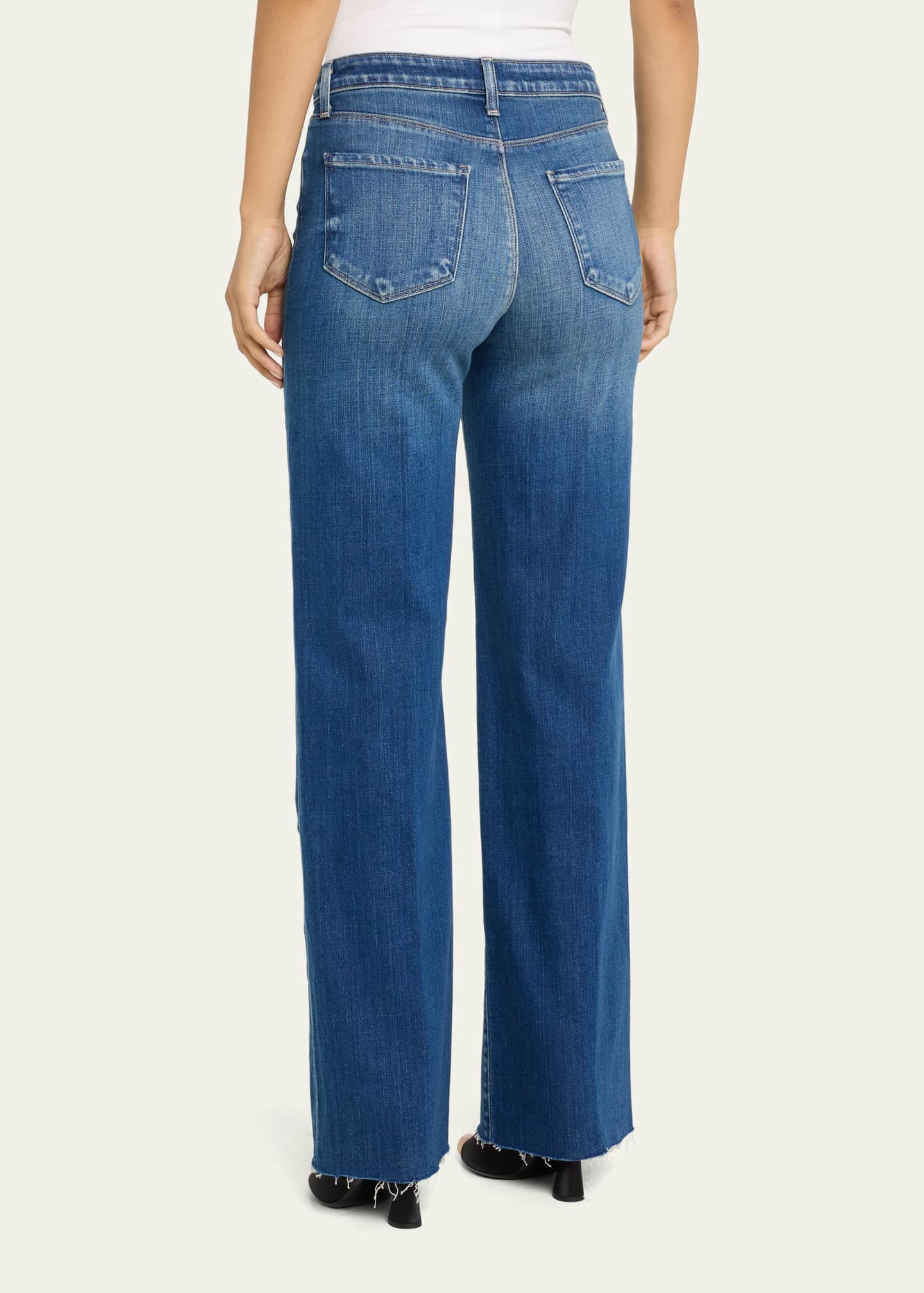 L'Agence Scottie High Rise Wide-Leg Jeans - Bergdorf Goodman