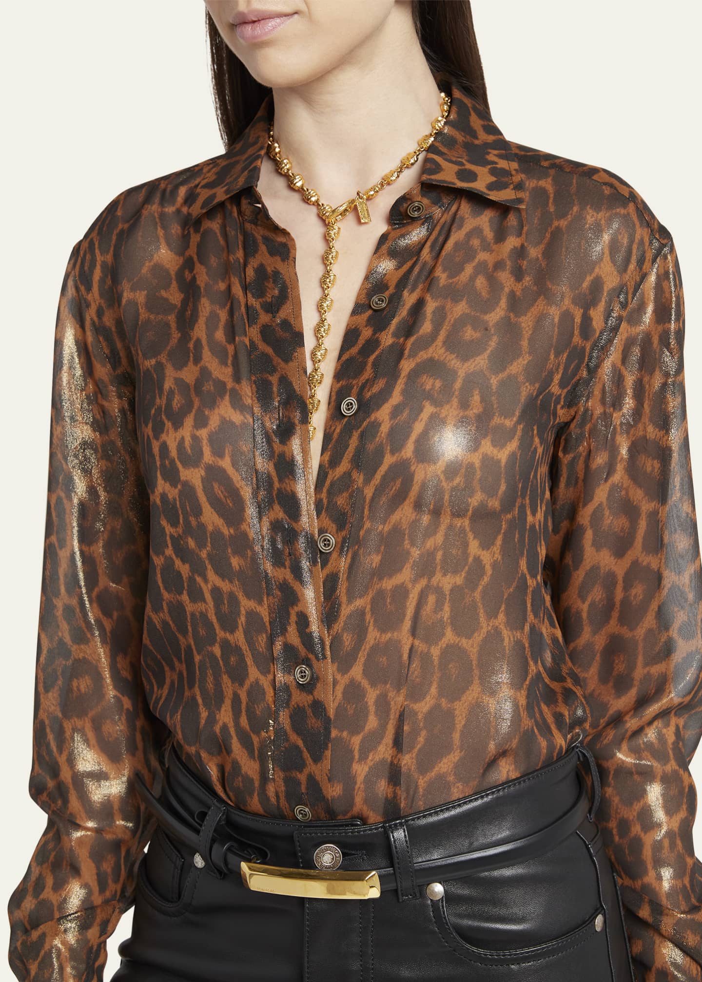 TOM FORD Brown Button Shirt