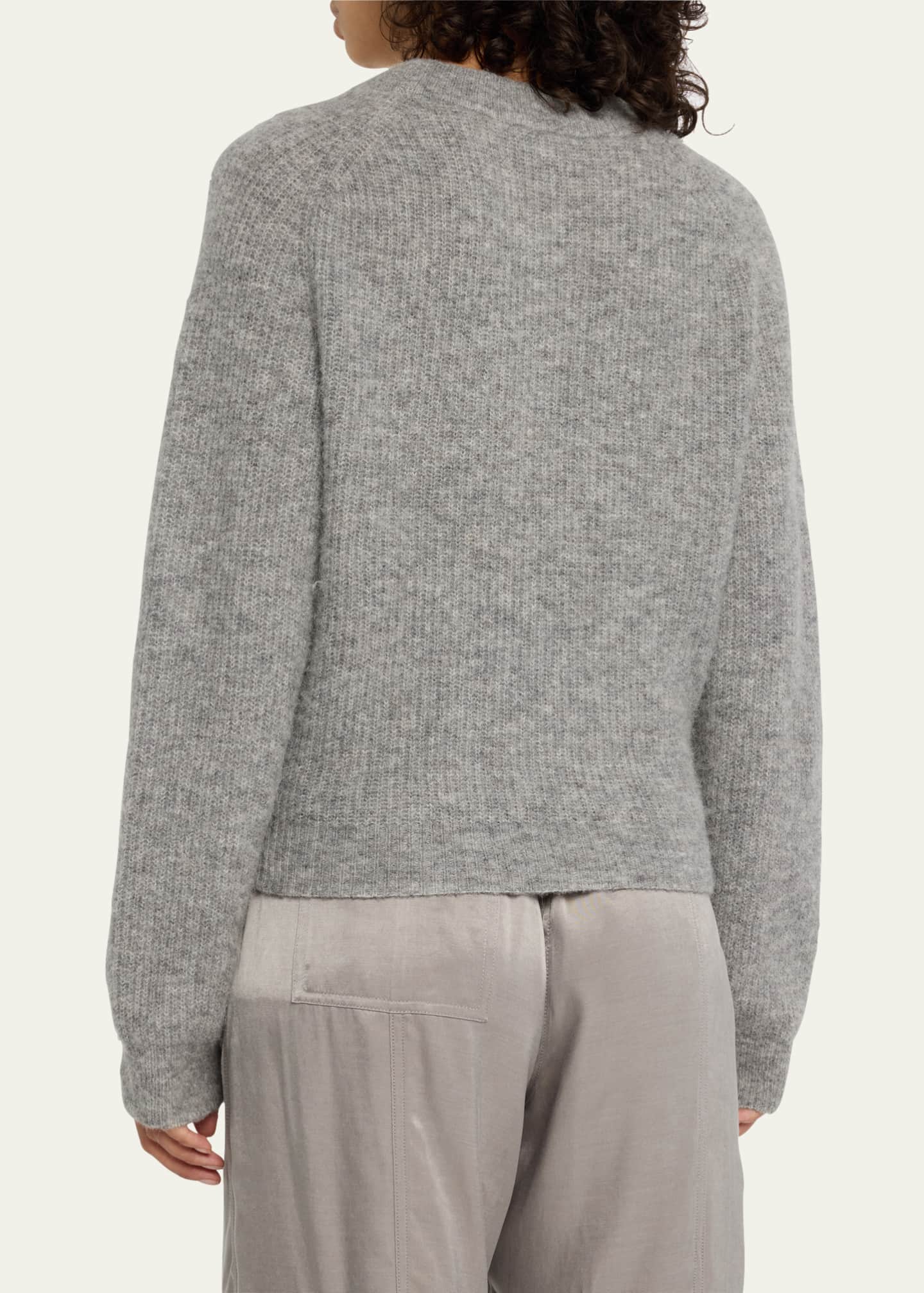 Ganni Soft Wool Logo Button Cardigan Bergdorf Goodman