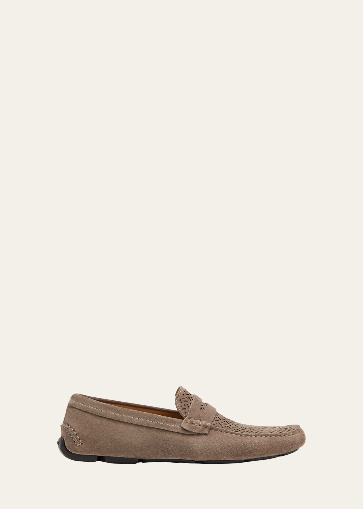 Giorgio Armani Men's Suede Perforated Driving Shoes Image 1 of 3