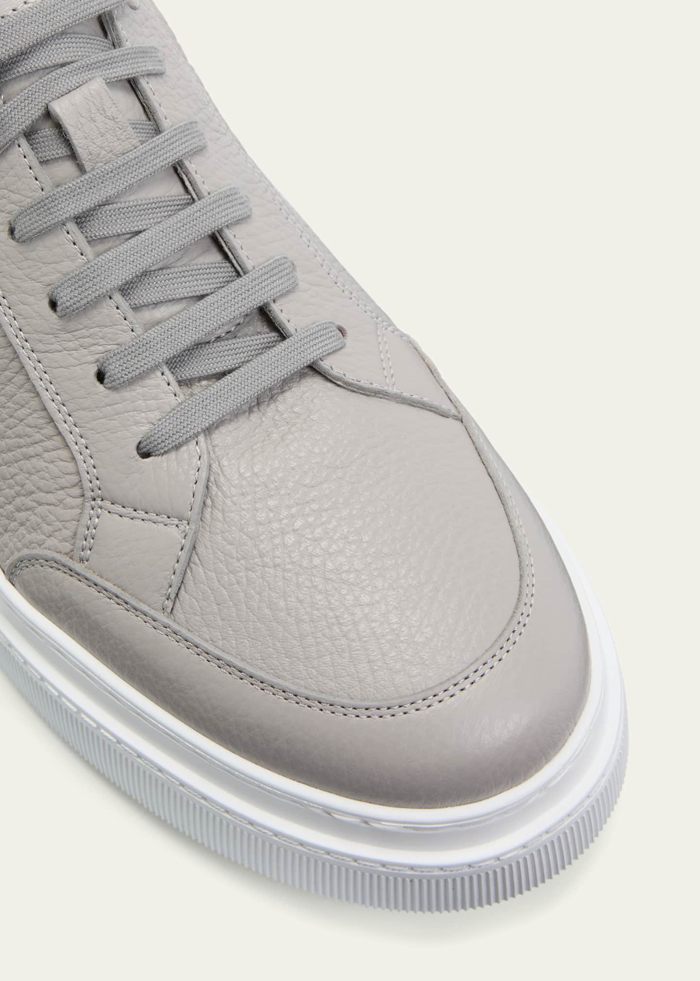 Giorgio Armani Men s Deerskin Leather Low Top Sneakers Bergdorf Goodman